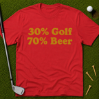 30% Golf 70% Beer T-Shirt