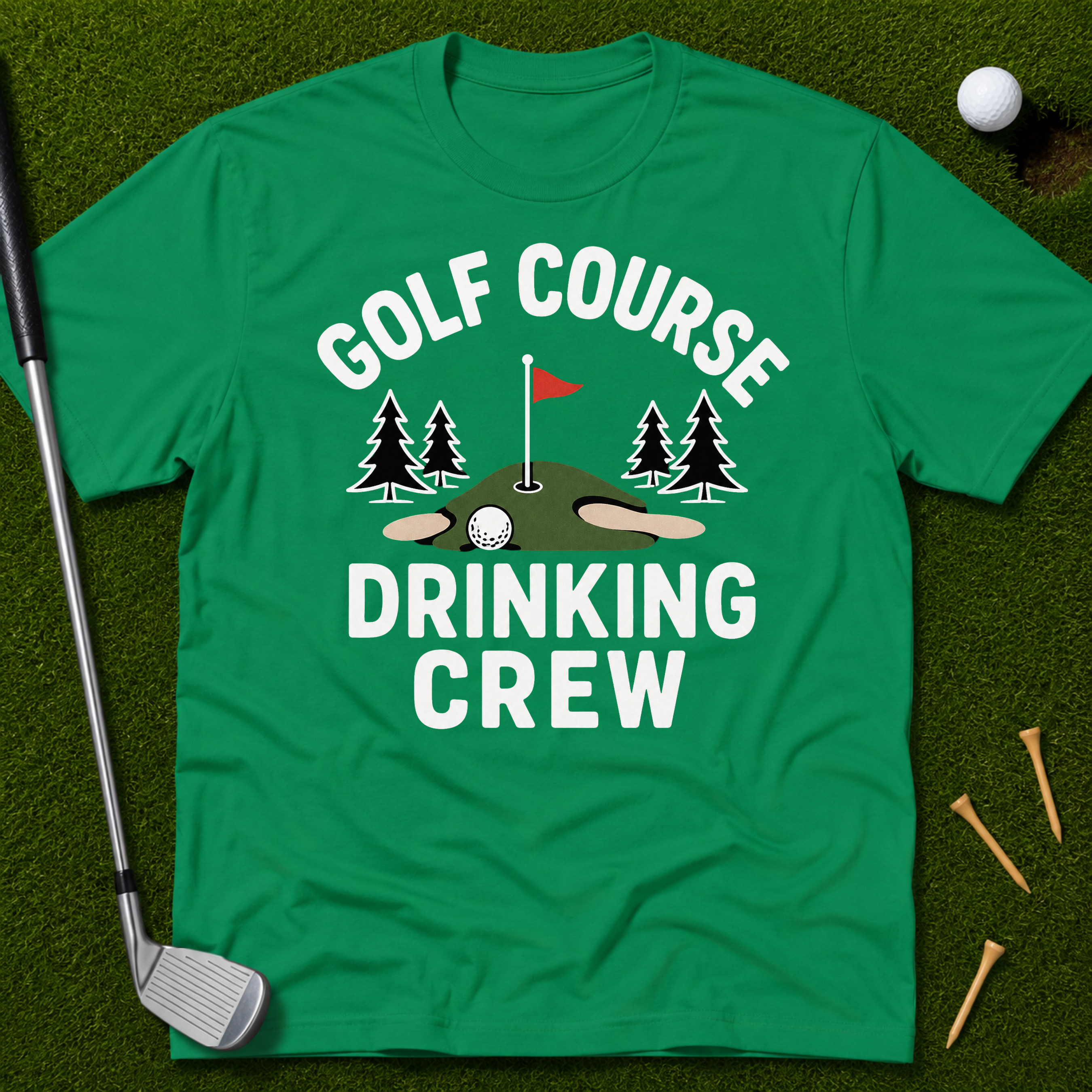 Golf Course Drinking Crew T-Shirt