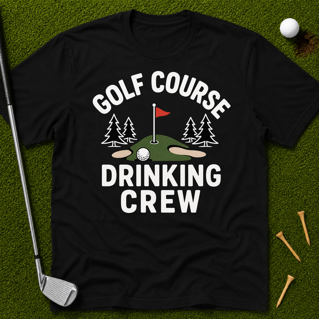 Golf Course Drinking Crew T-Shirt