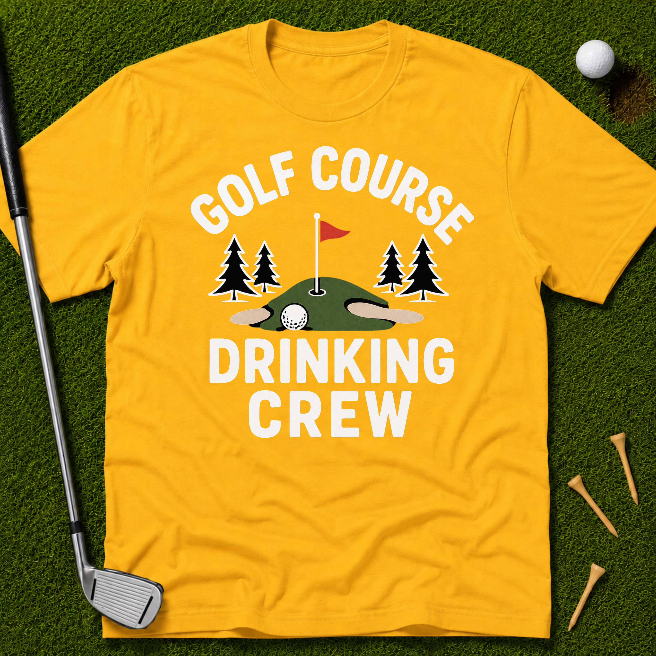Golf Course Drinking Crew T-Shirt