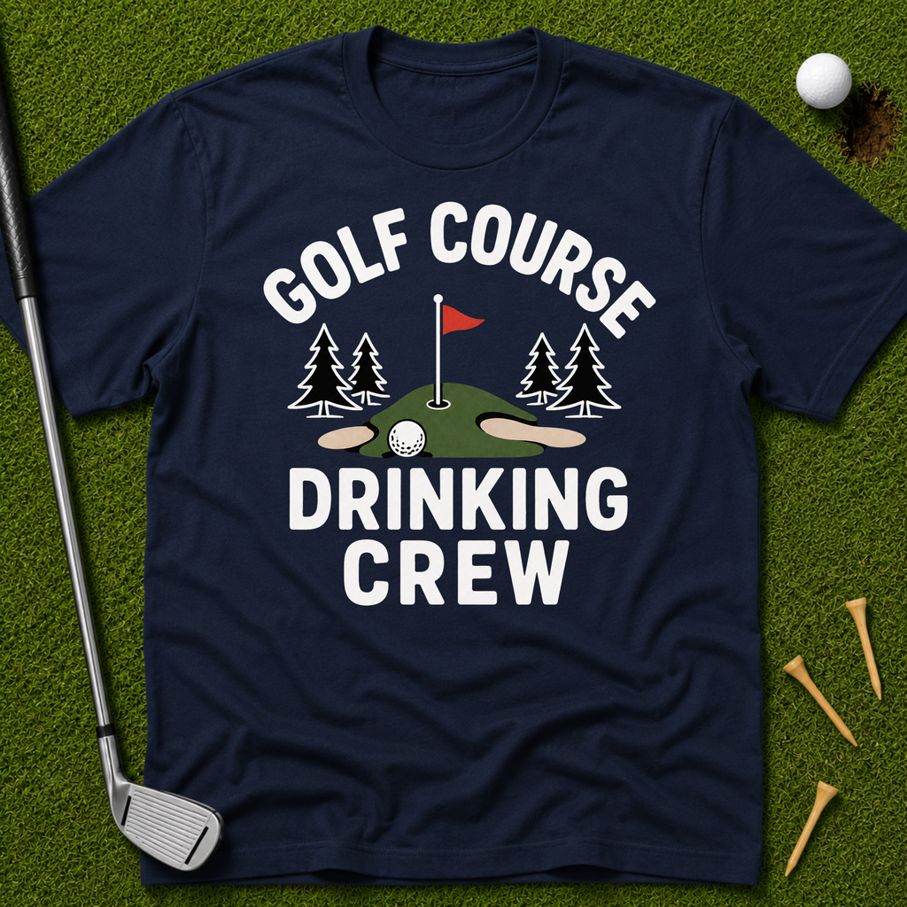 Golf Course Drinking Crew T-Shirt