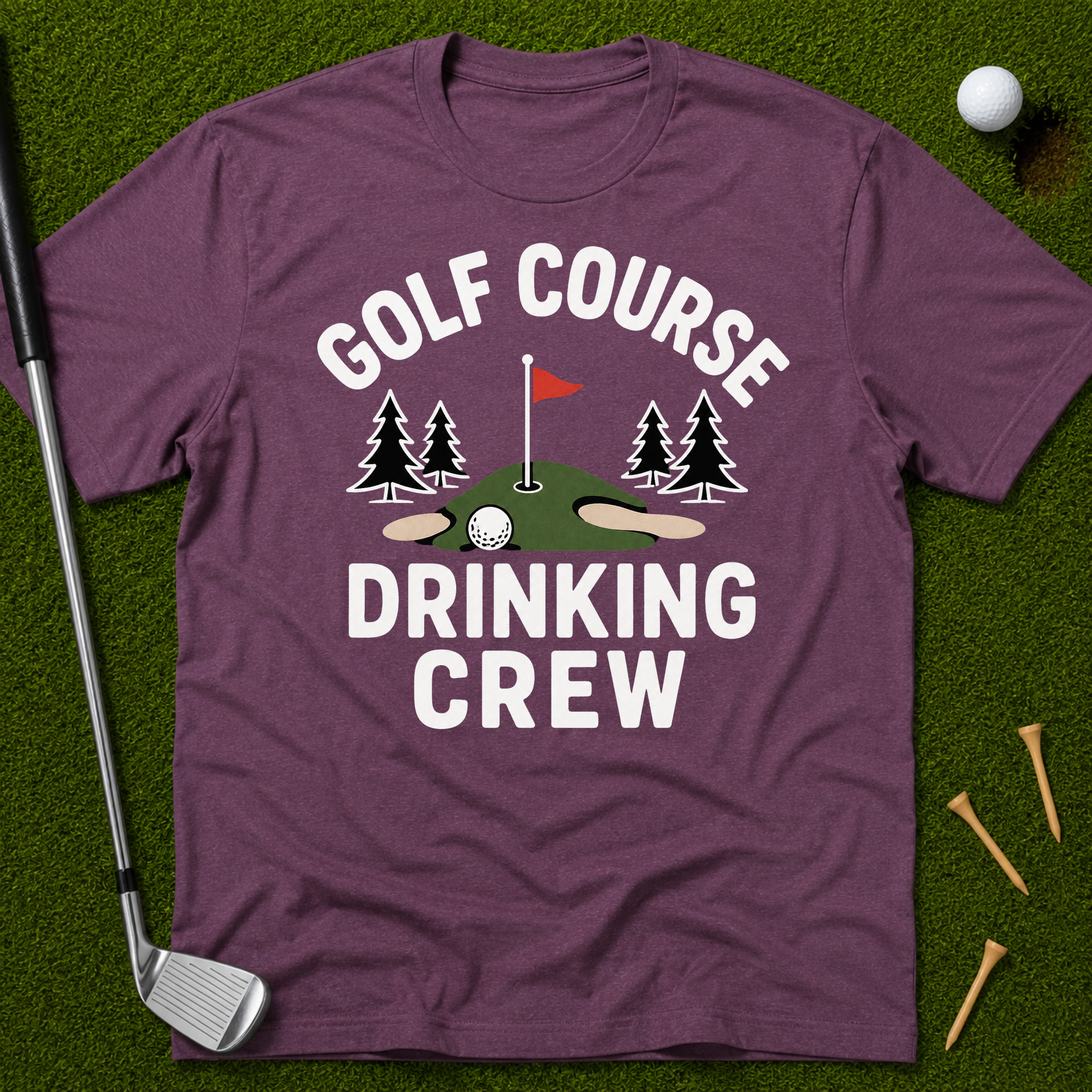 Golf Course Drinking Crew T-Shirt