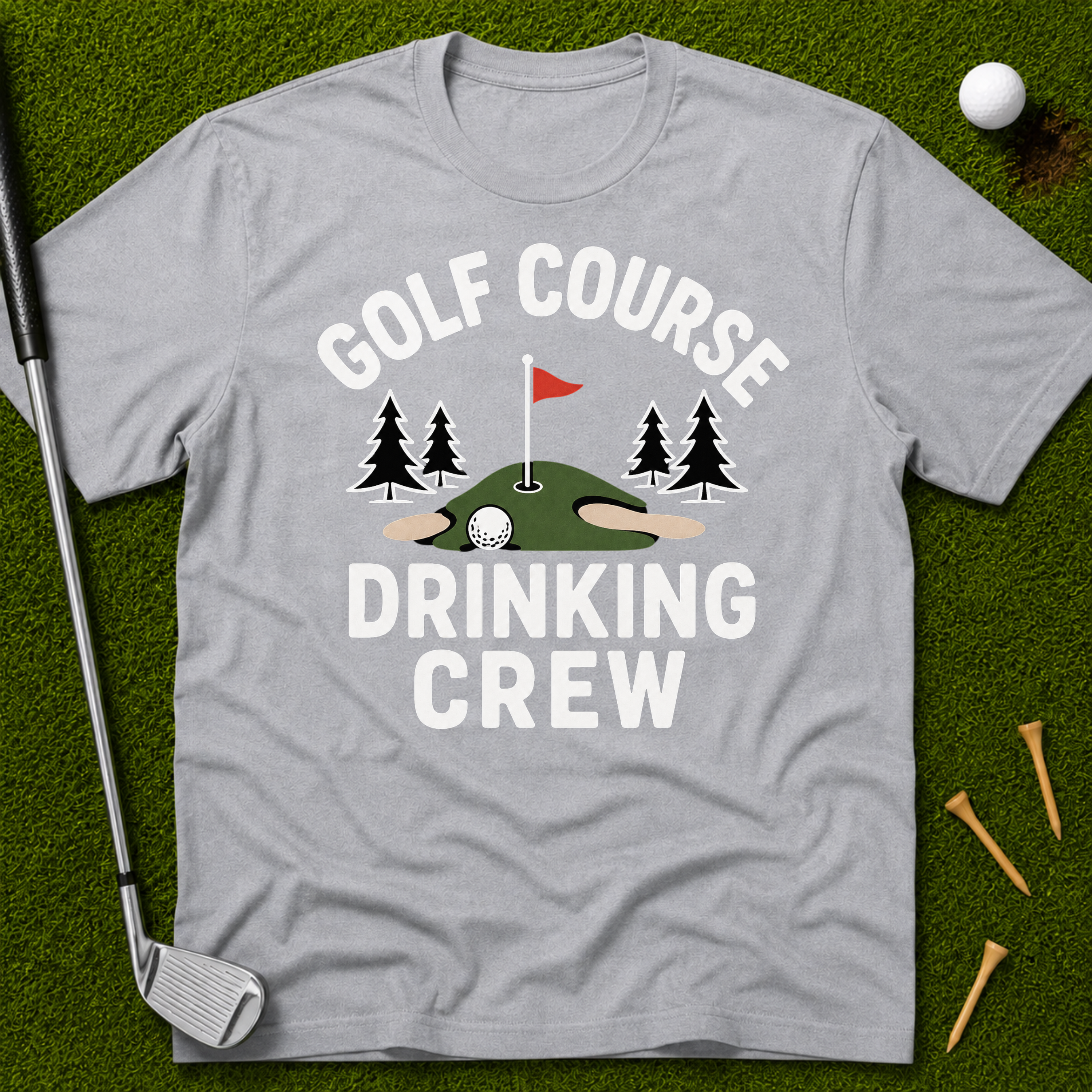 Golf Course Drinking Crew T-Shirt