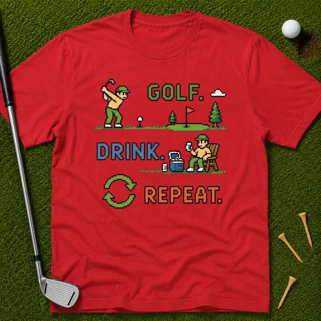 Golf. Drink. Repeat. in 16 Bit T-Shirt
