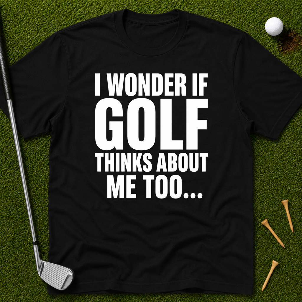 I Wonder If Golf Thinks About Me Too T-Shirt