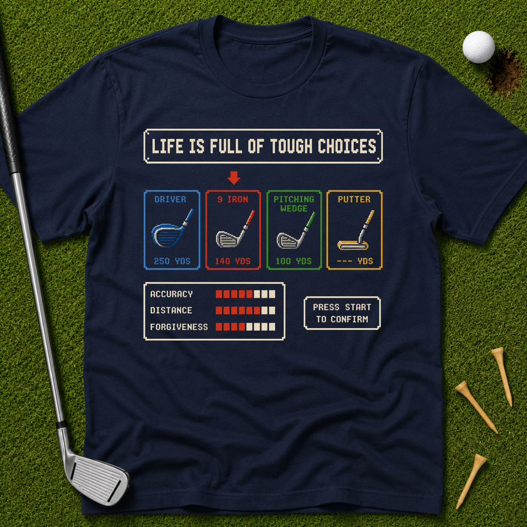 Life Is Full Of Tough Choices in 16 Bit T-Shirt