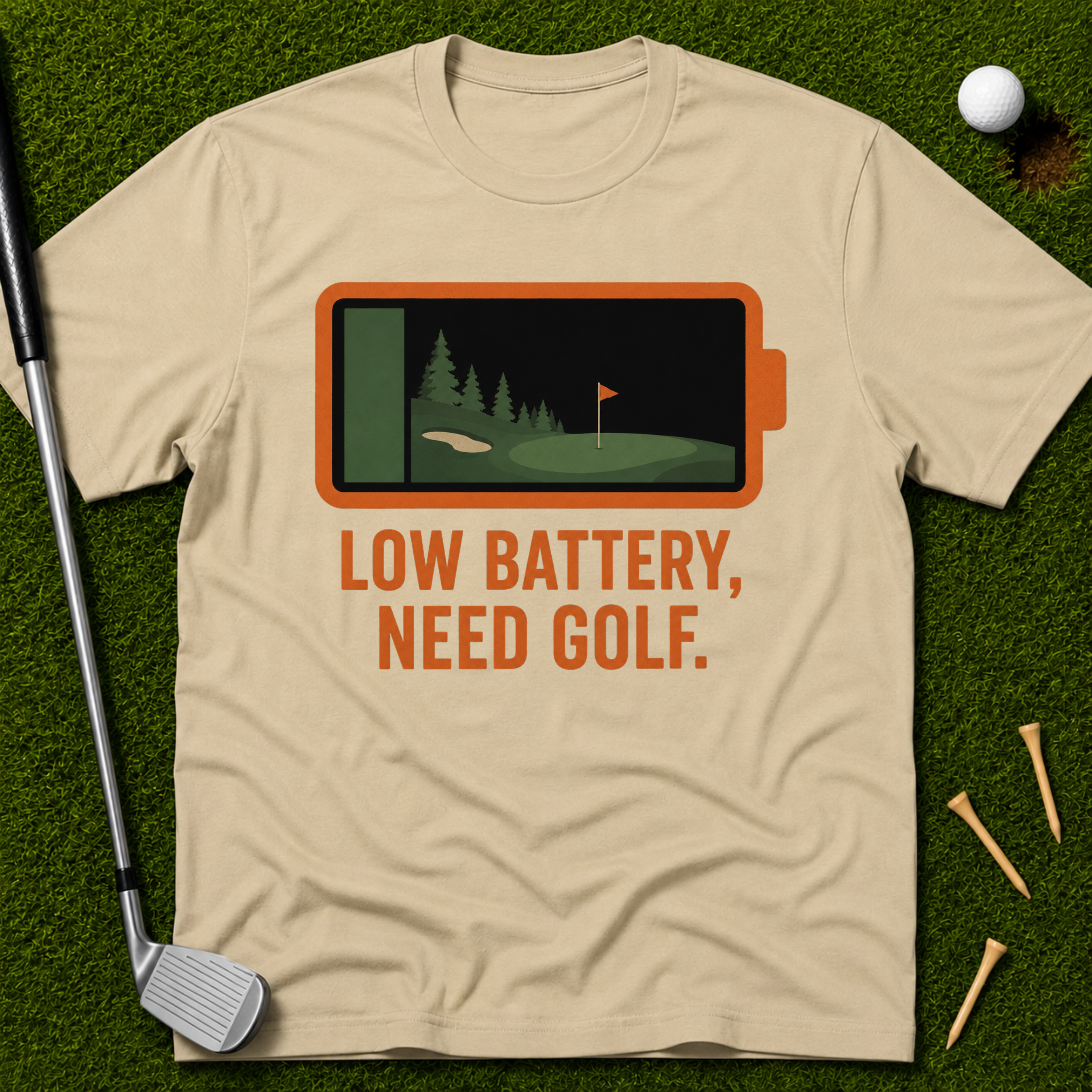Low Battery, Need Golf T-Shirt