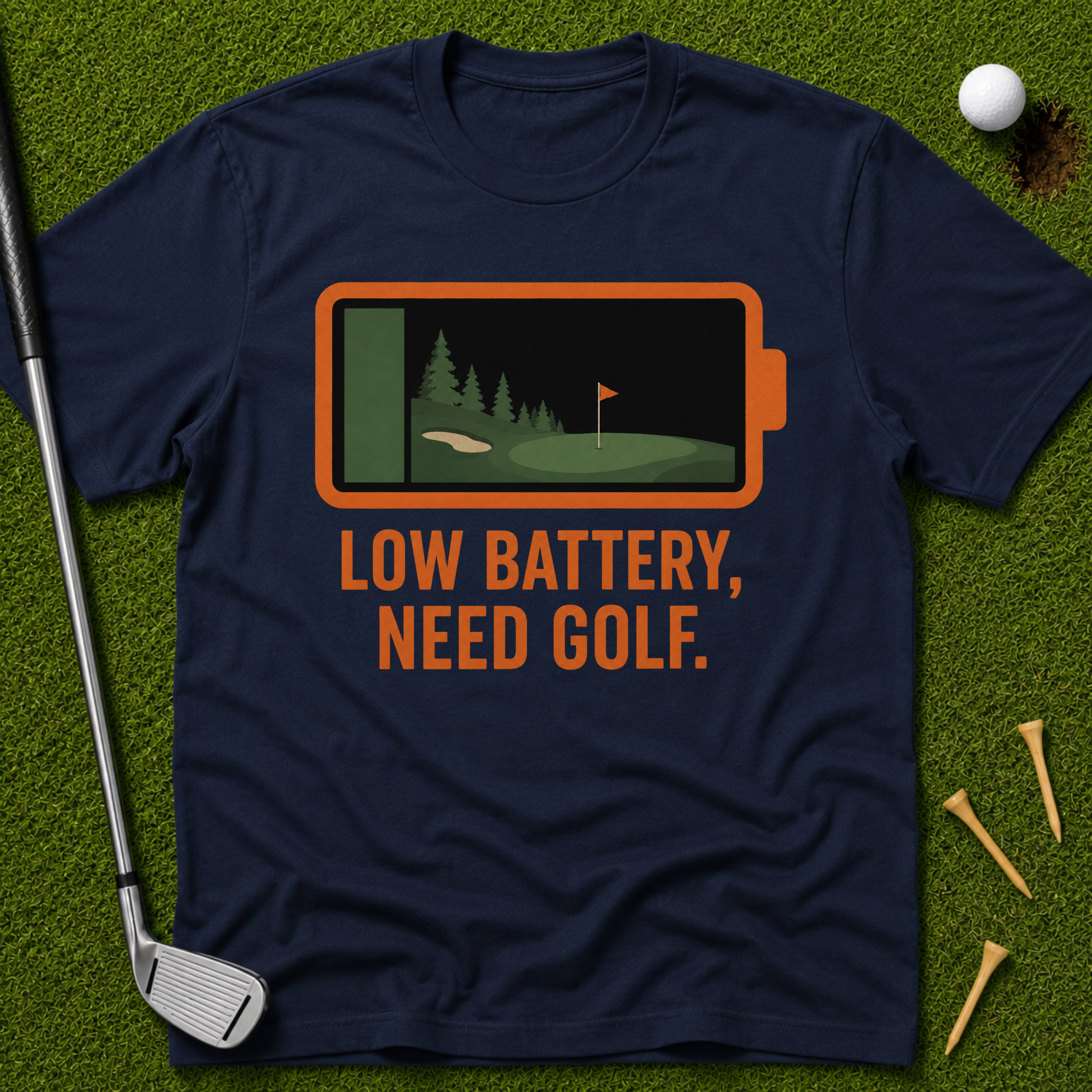 Low Battery, Need Golf T-Shirt