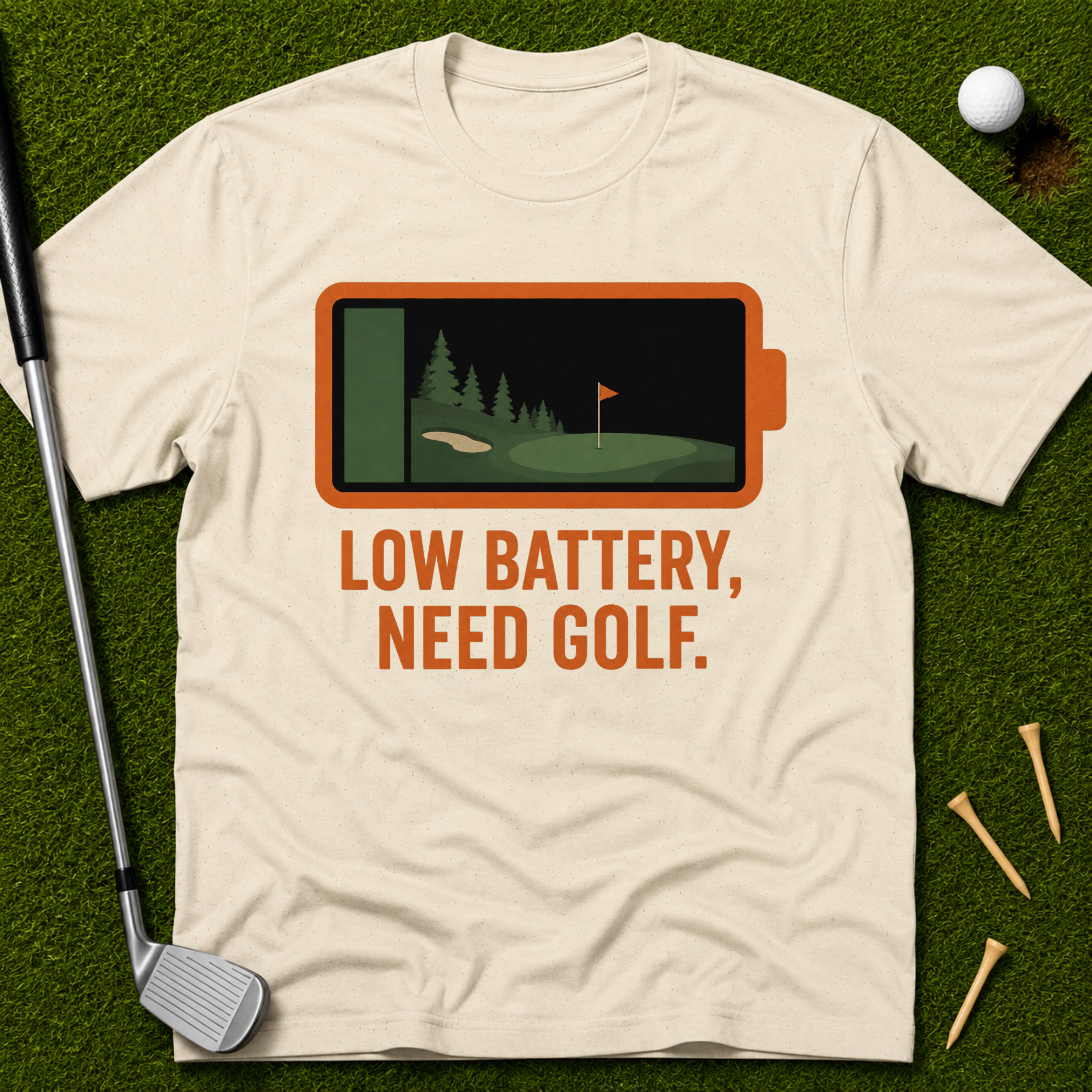 Low Battery, Need Golf T-Shirt
