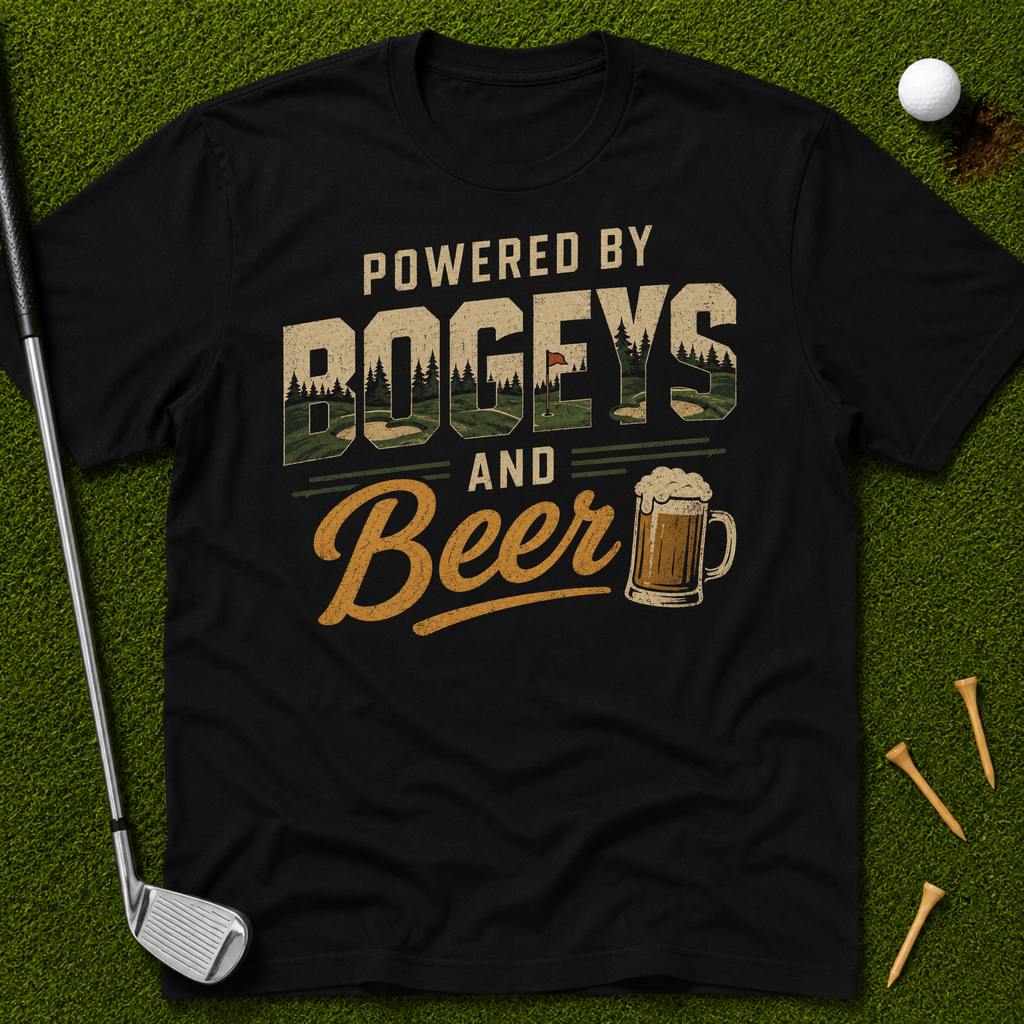Powered By Bogeys And Beer T-Shirt