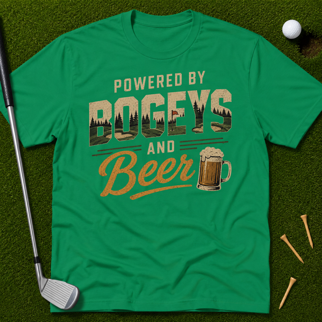 Powered By Bogeys And Beer T-Shirt