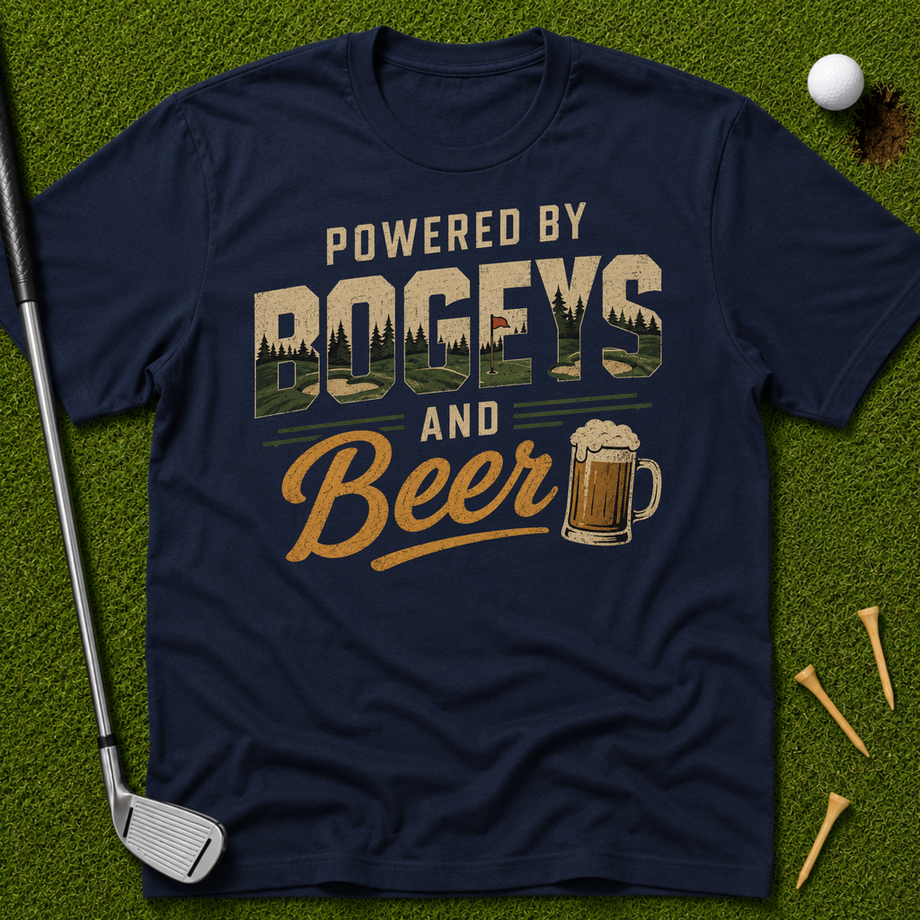 Powered By Bogeys And Beer T-Shirt