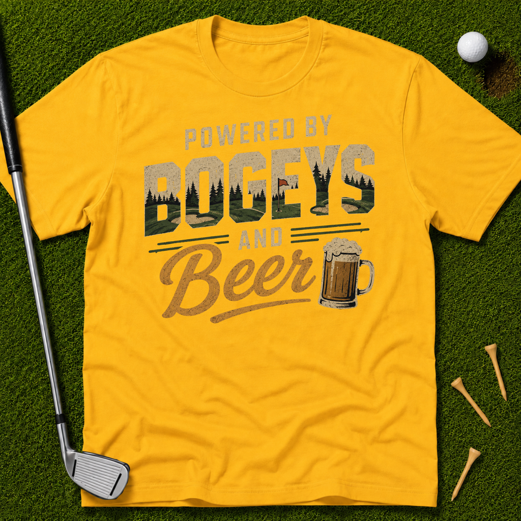 Powered By Bogeys And Beer T-Shirt