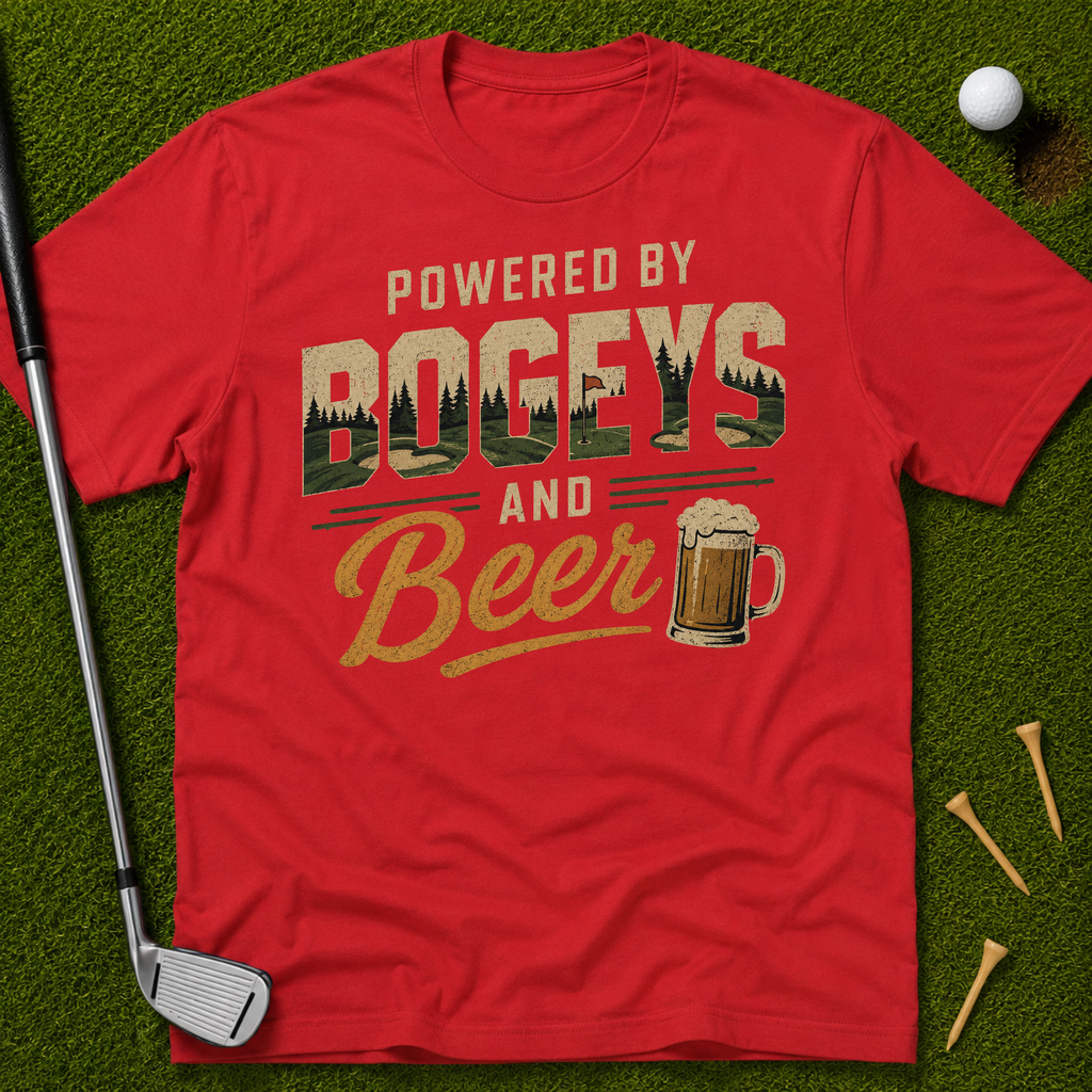 Powered By Bogeys And Beer T-Shirt