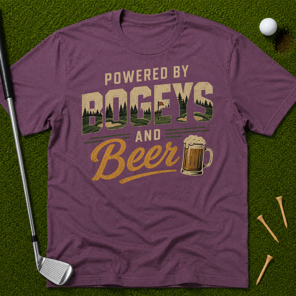 Powered By Bogeys And Beer T-Shirt