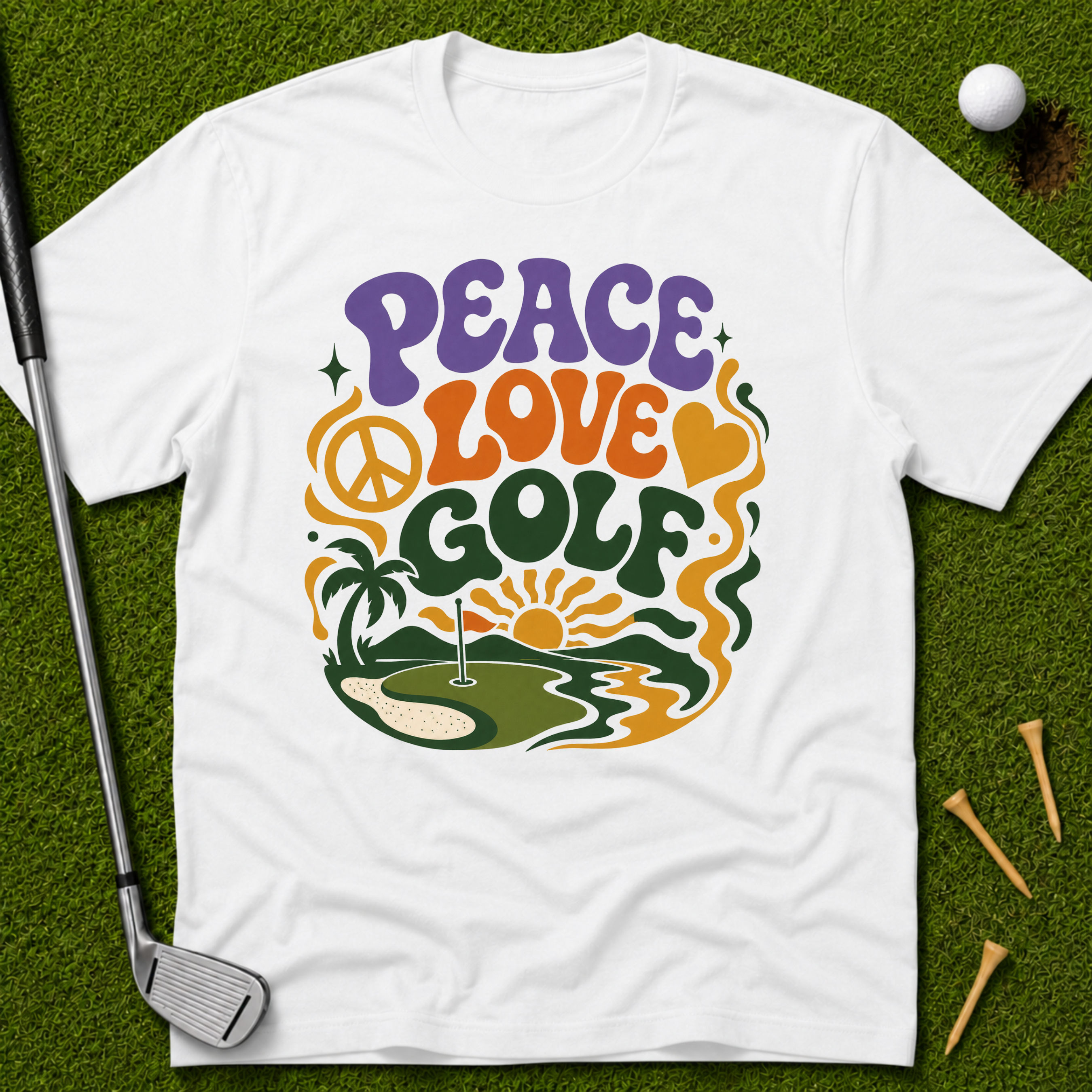 Peace Love Golf Vibes T-Shirt