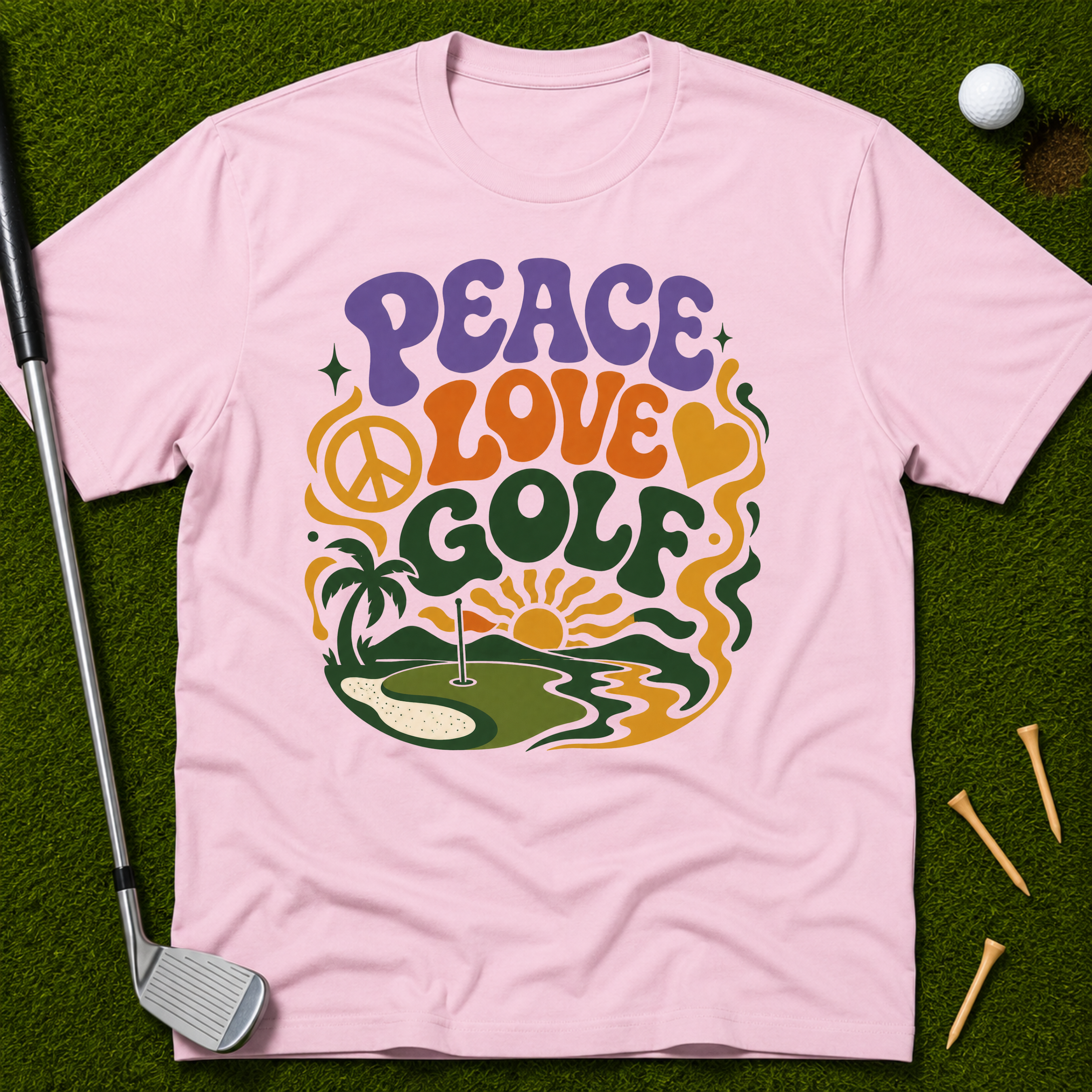 Peace Love Golf Vibes T-Shirt