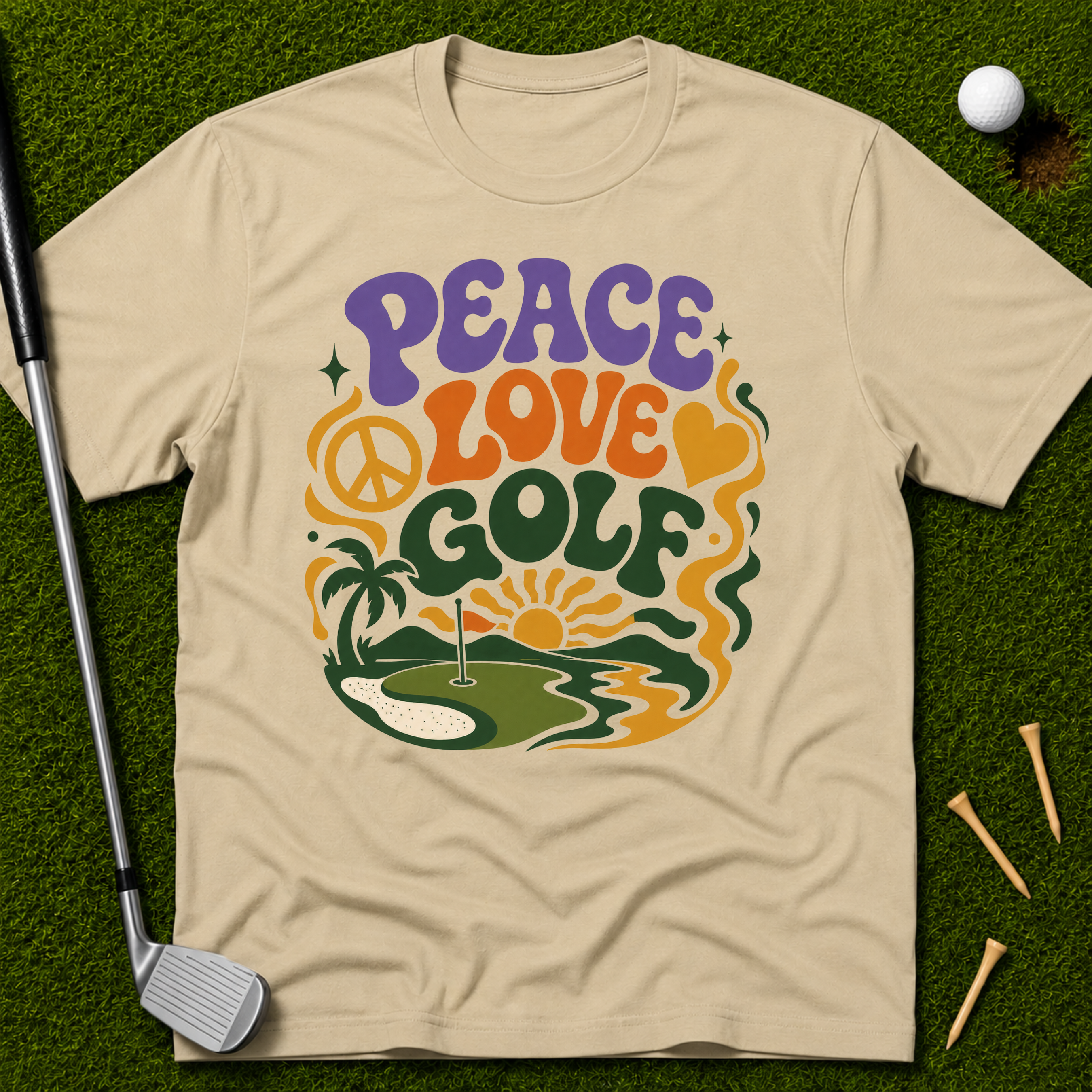 Peace Love Golf Vibes T-Shirt