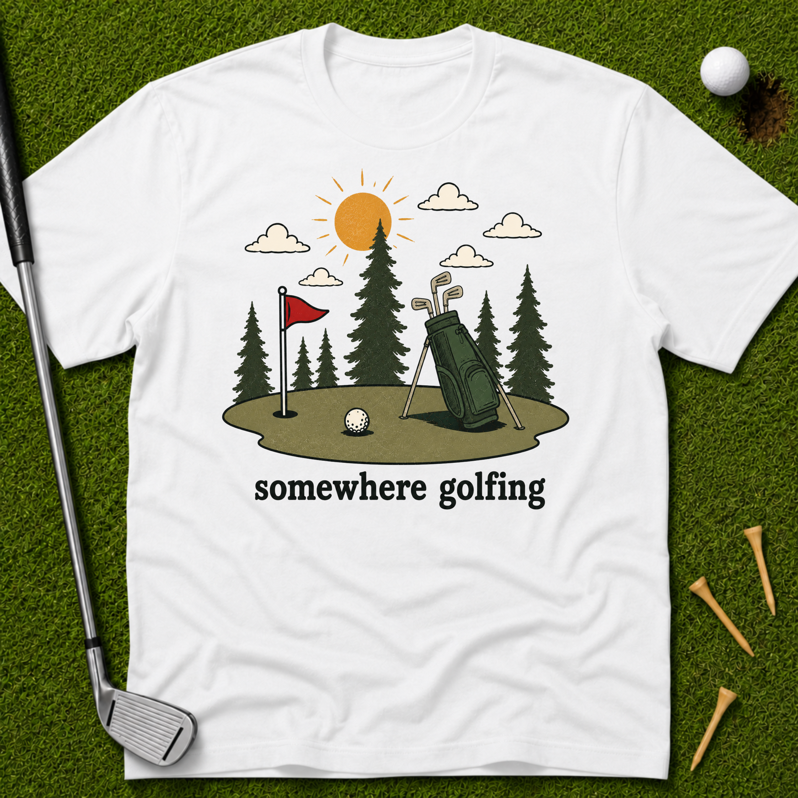 Somewhere Golfing T-Shirt