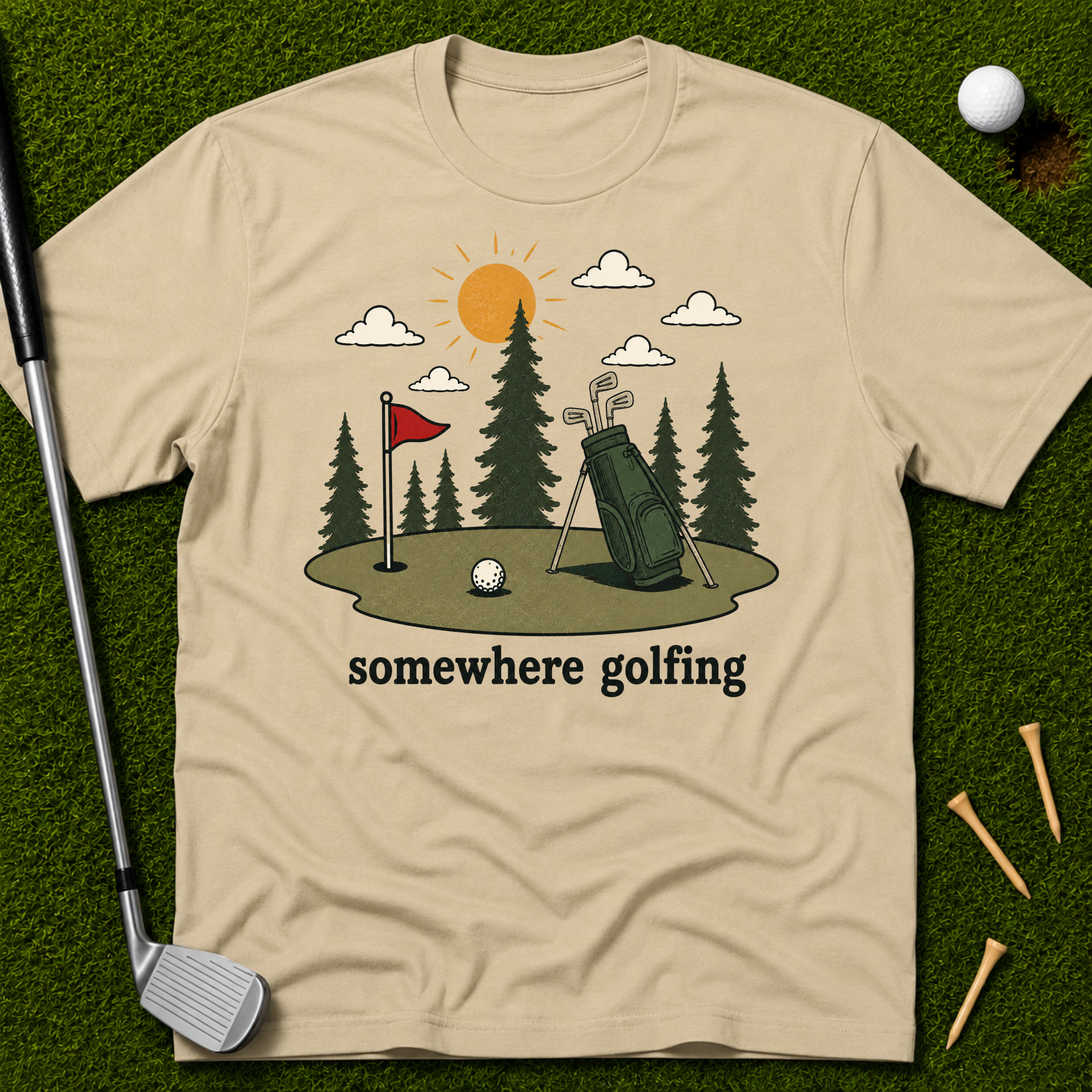 Somewhere Golfing T-Shirt