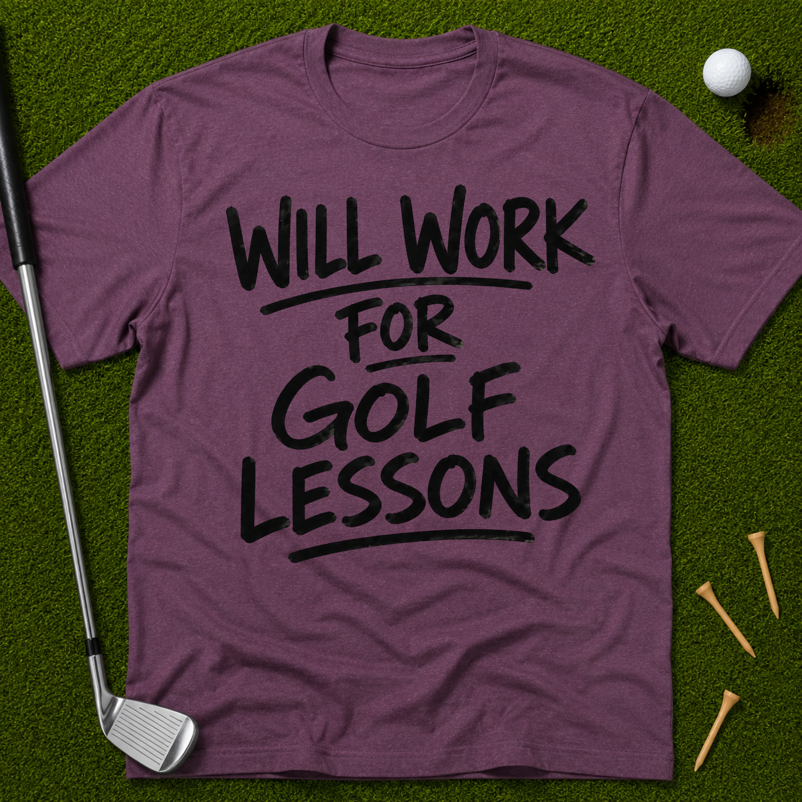 Will Work For Golf Lessons T-Shirt