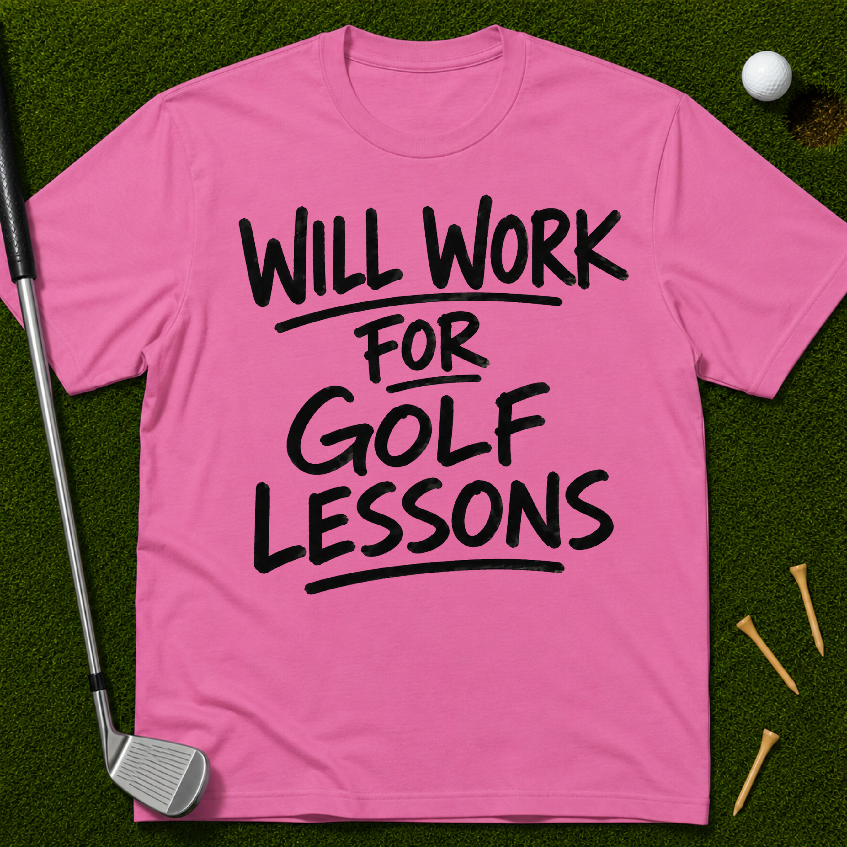 Will Work For Golf Lessons T-Shirt