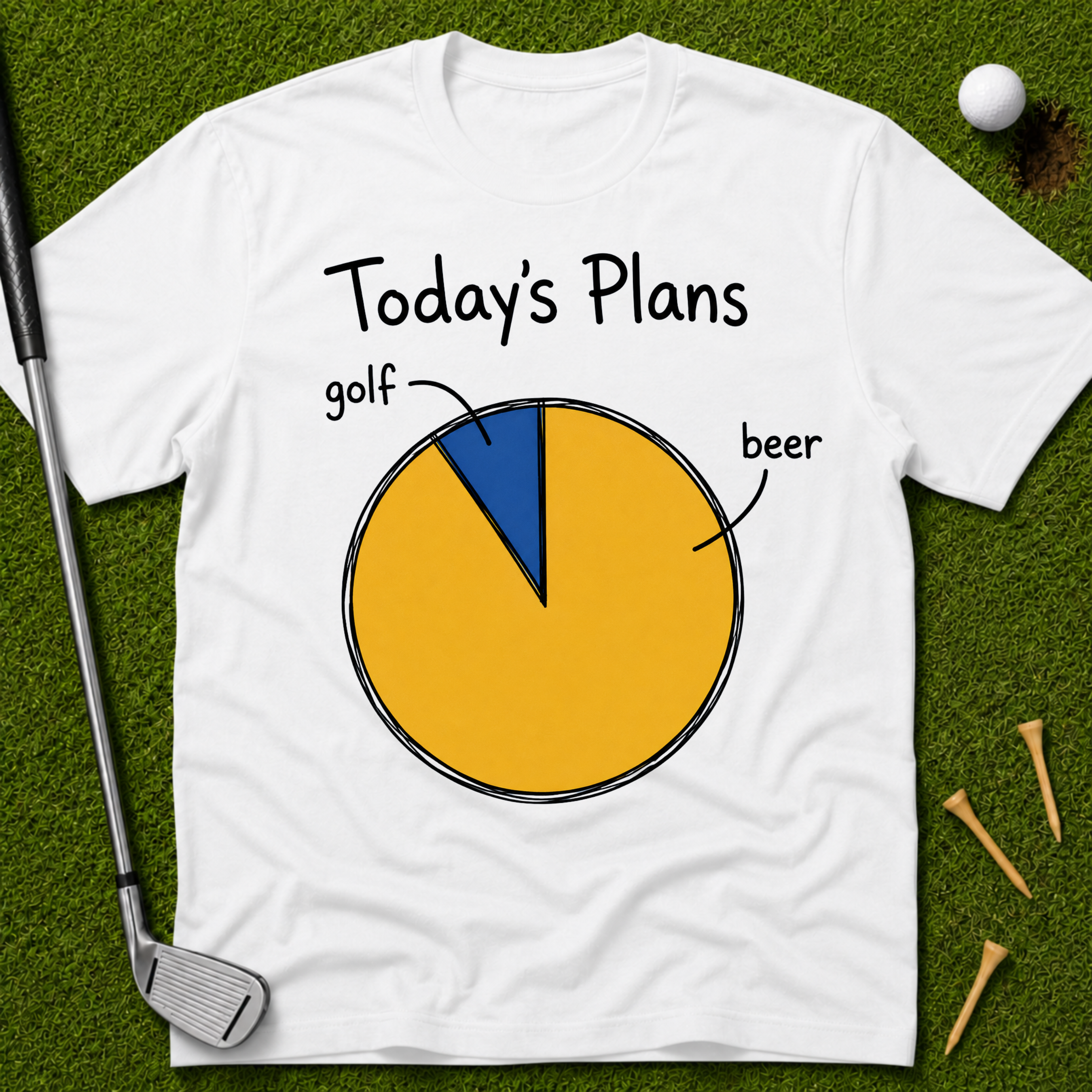Today's Plans: Golf & Beer T-Shirt