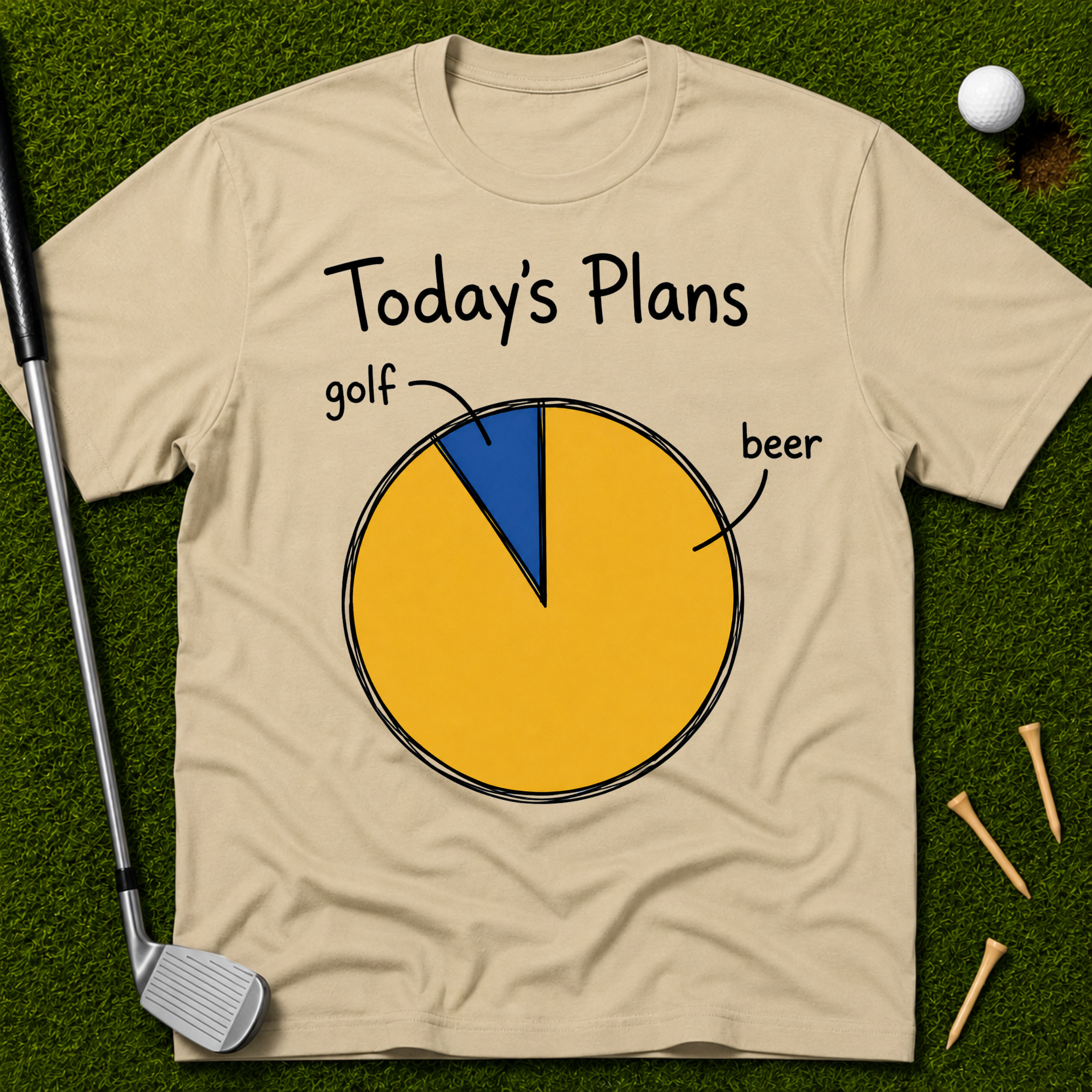 Today's Plans: Golf & Beer T-Shirt