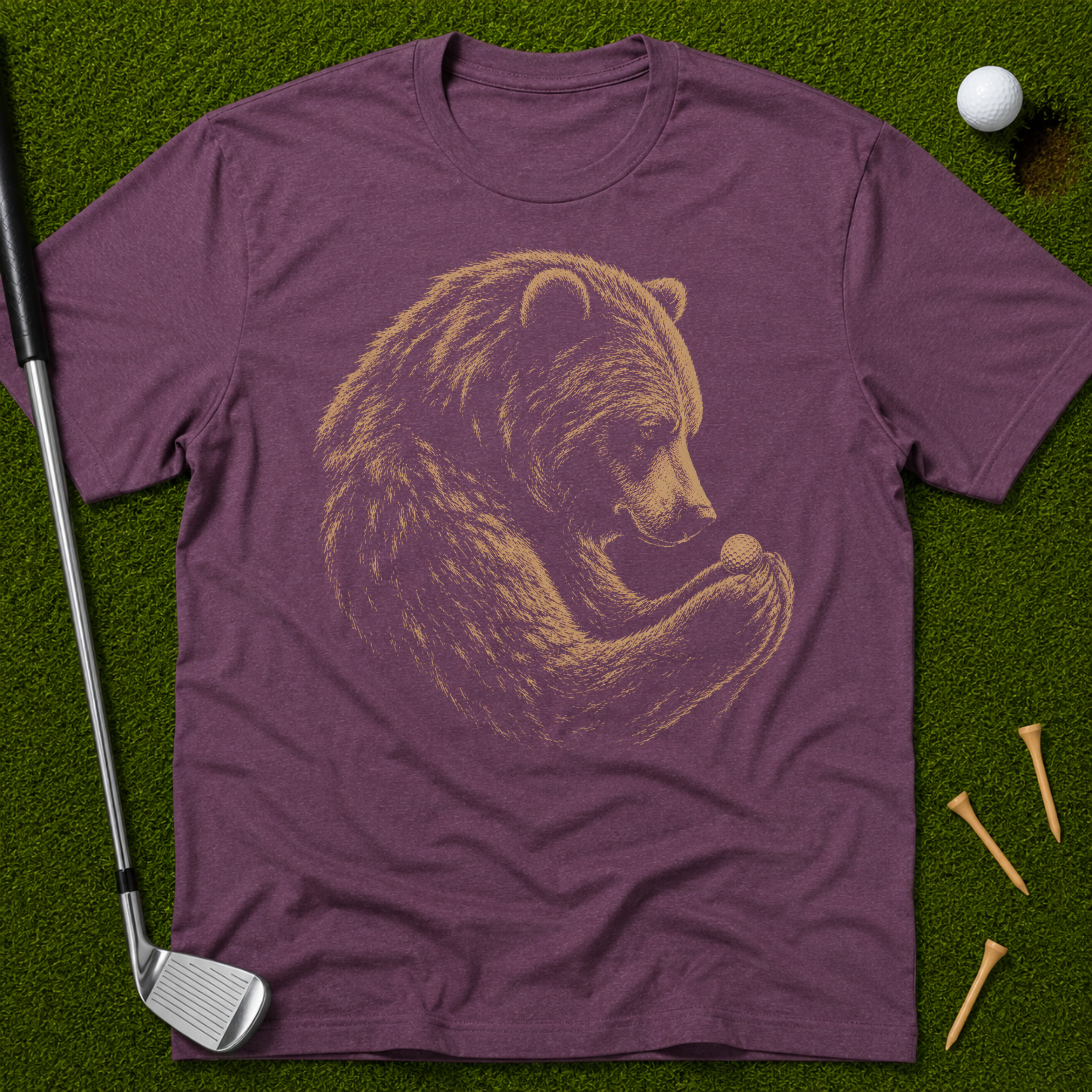 Bear Holding A Golf Ball T-Shirt