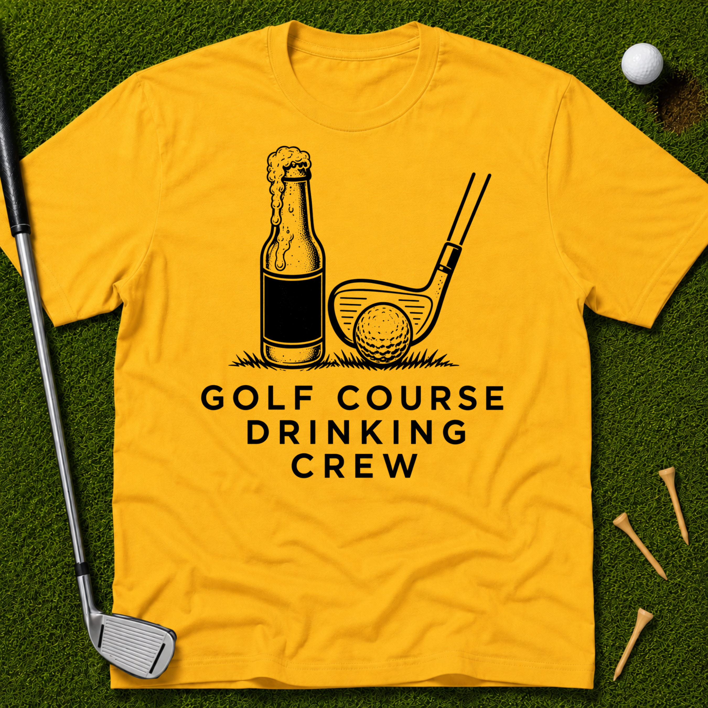 Golf Course Drinking Crew T-Shirt