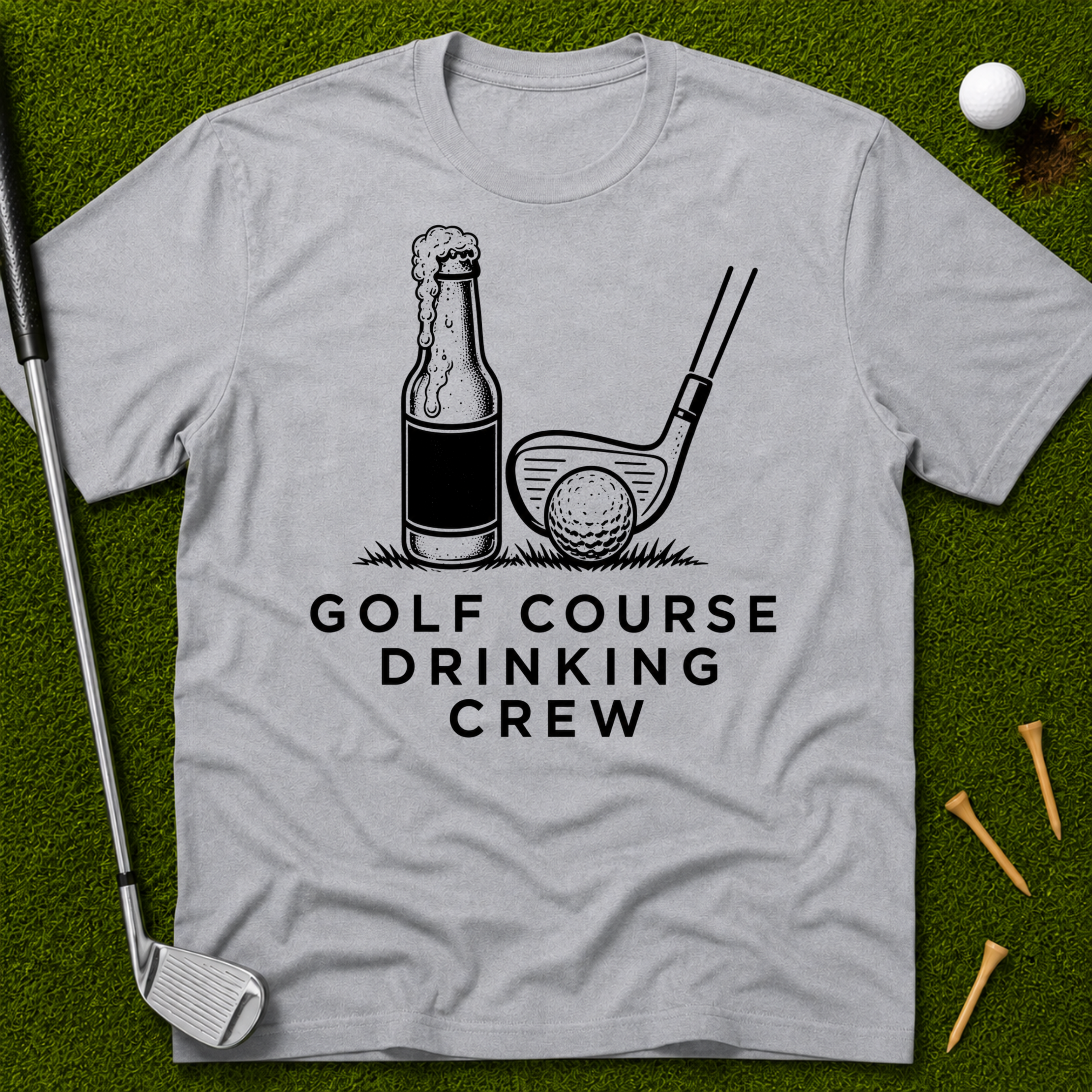 Golf Course Drinking Crew T-Shirt