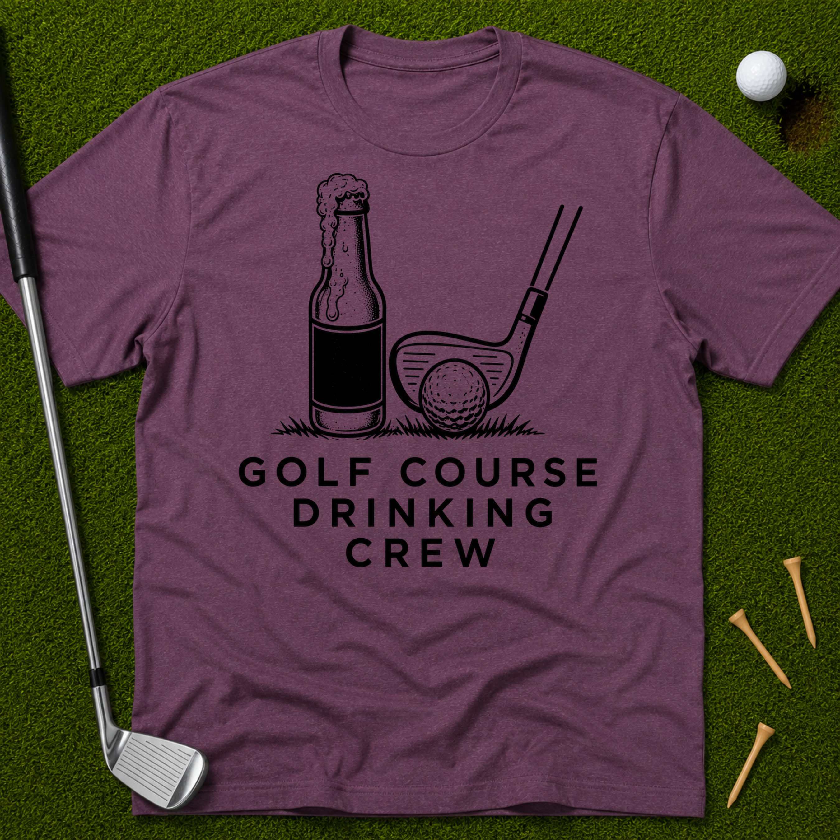 Golf Course Drinking Crew T-Shirt