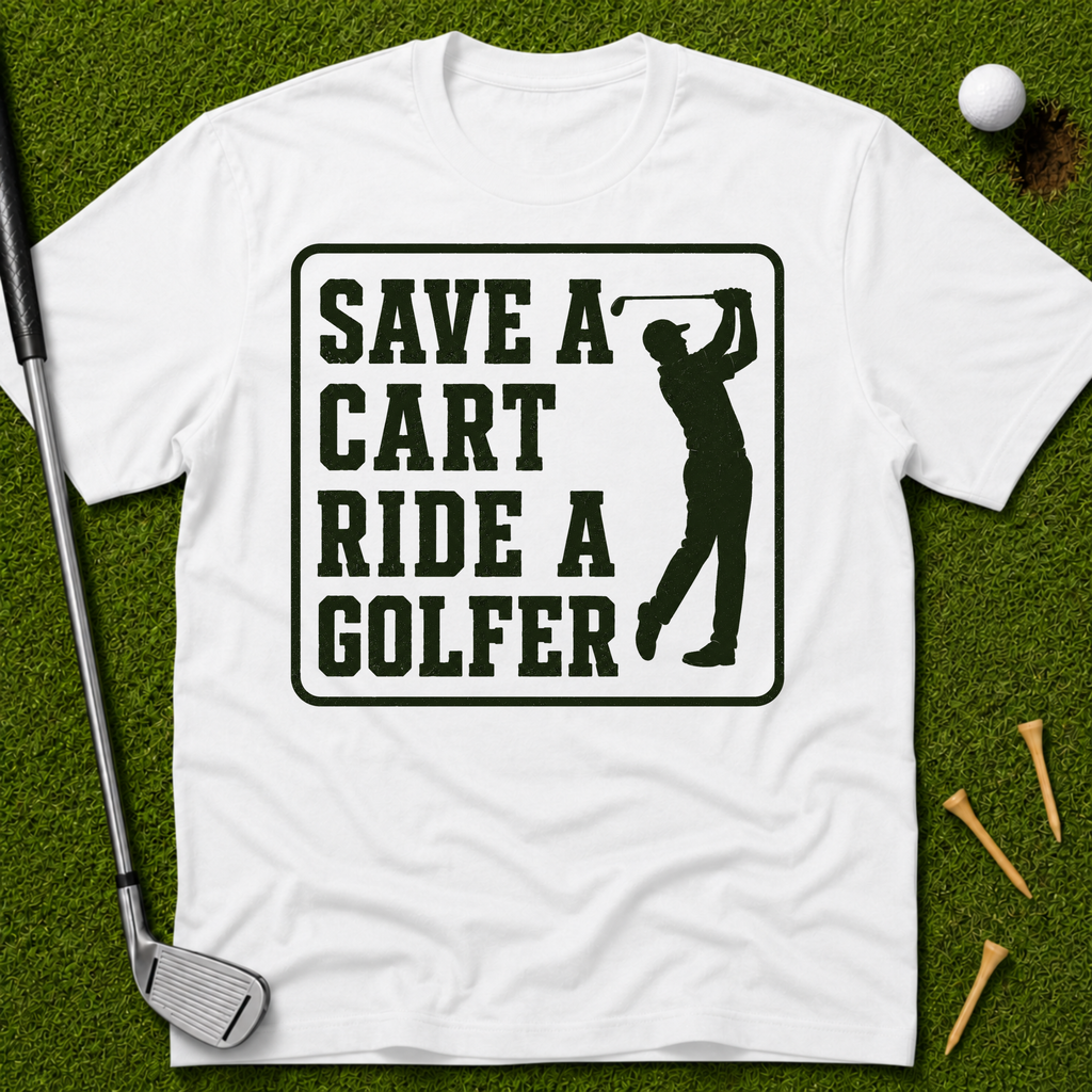Save A Cart Ride A Golfer T-Shirt