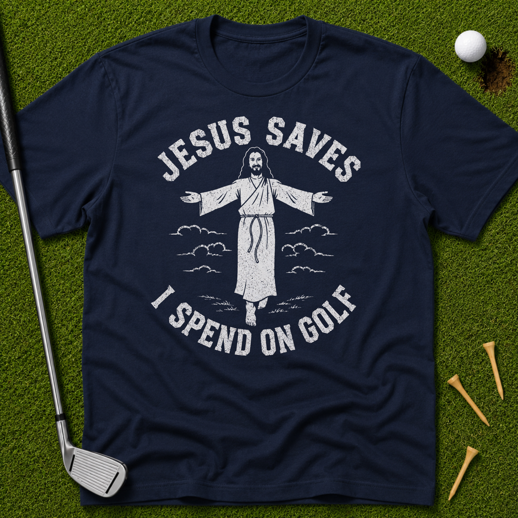 Jesus Saves I Spend On Golf T-Shirt