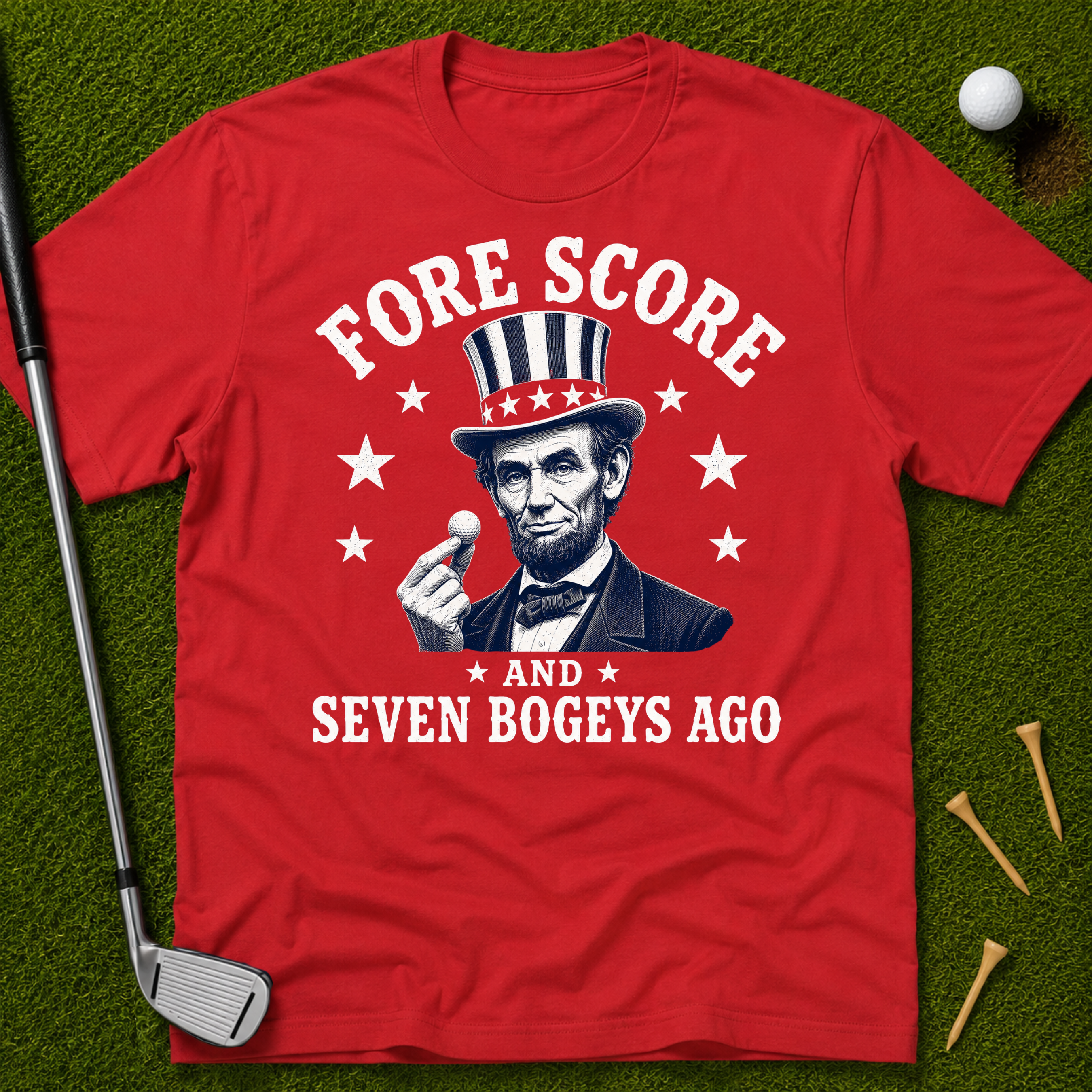 Fore Score And Seven Bogeys Ago USA T-Shirt