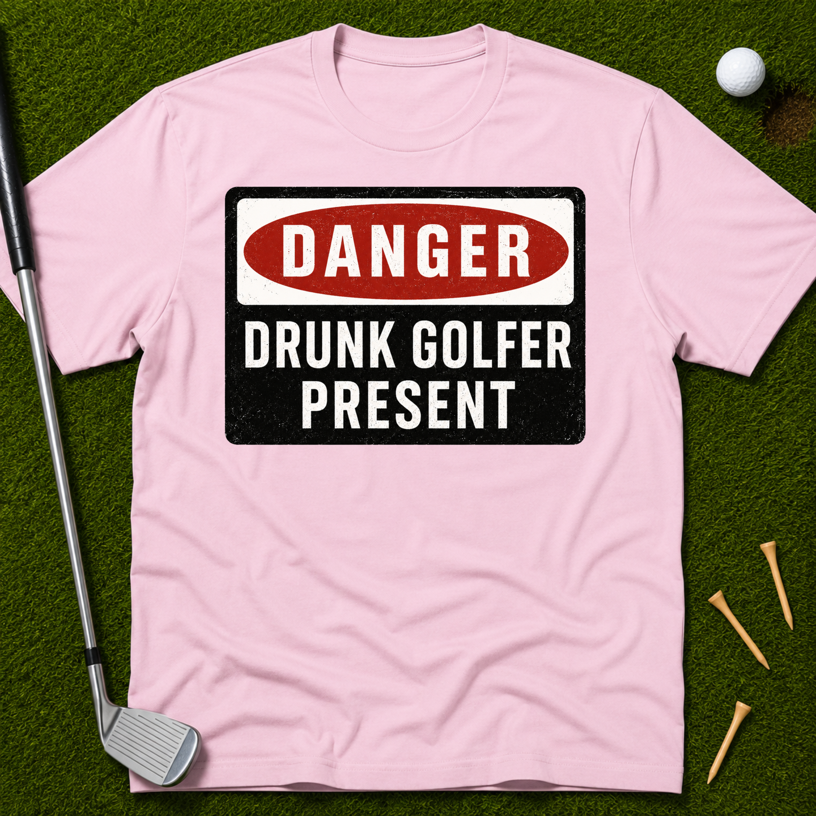 Danger: Drunk Golfer Present T-Shirt