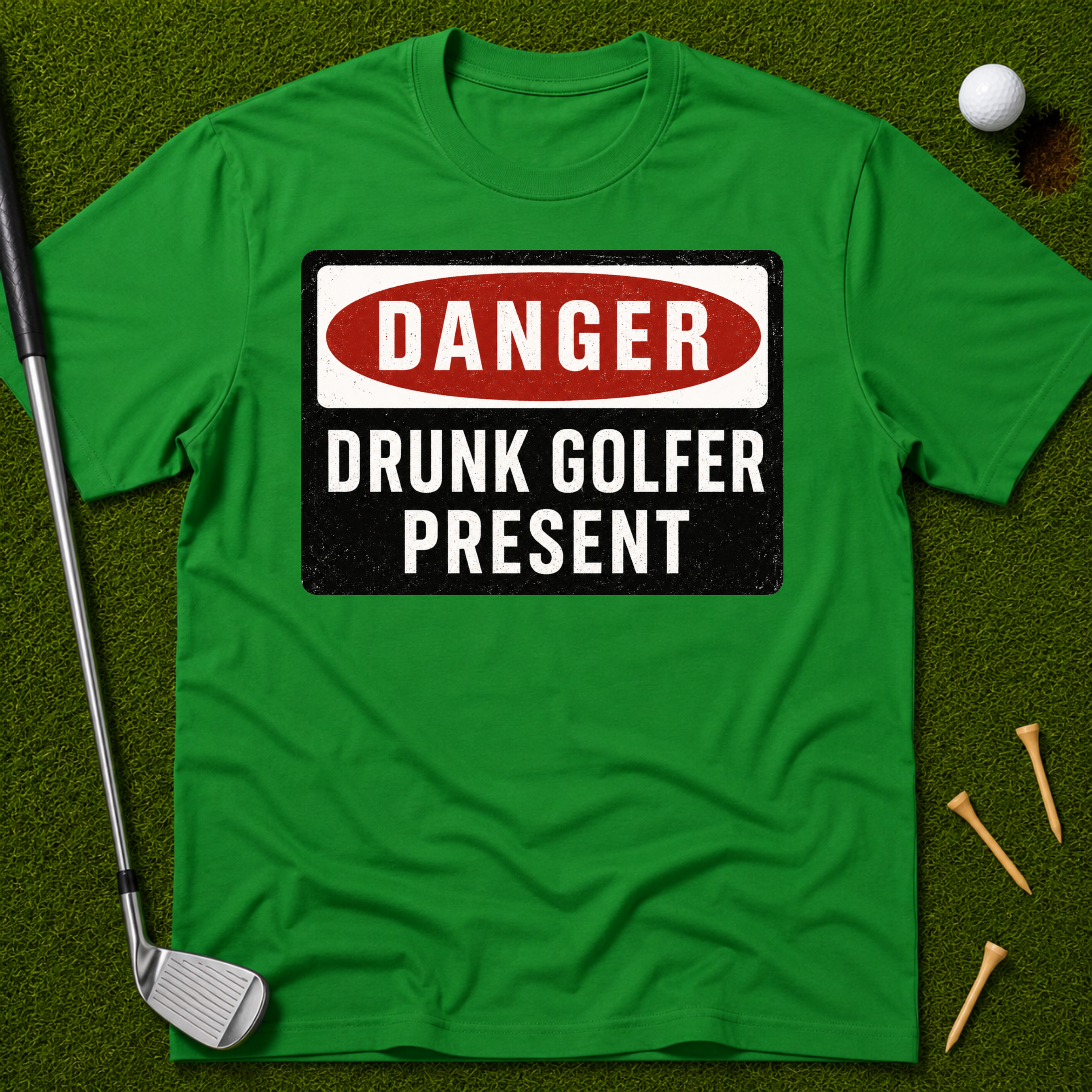 Danger: Drunk Golfer Present T-Shirt