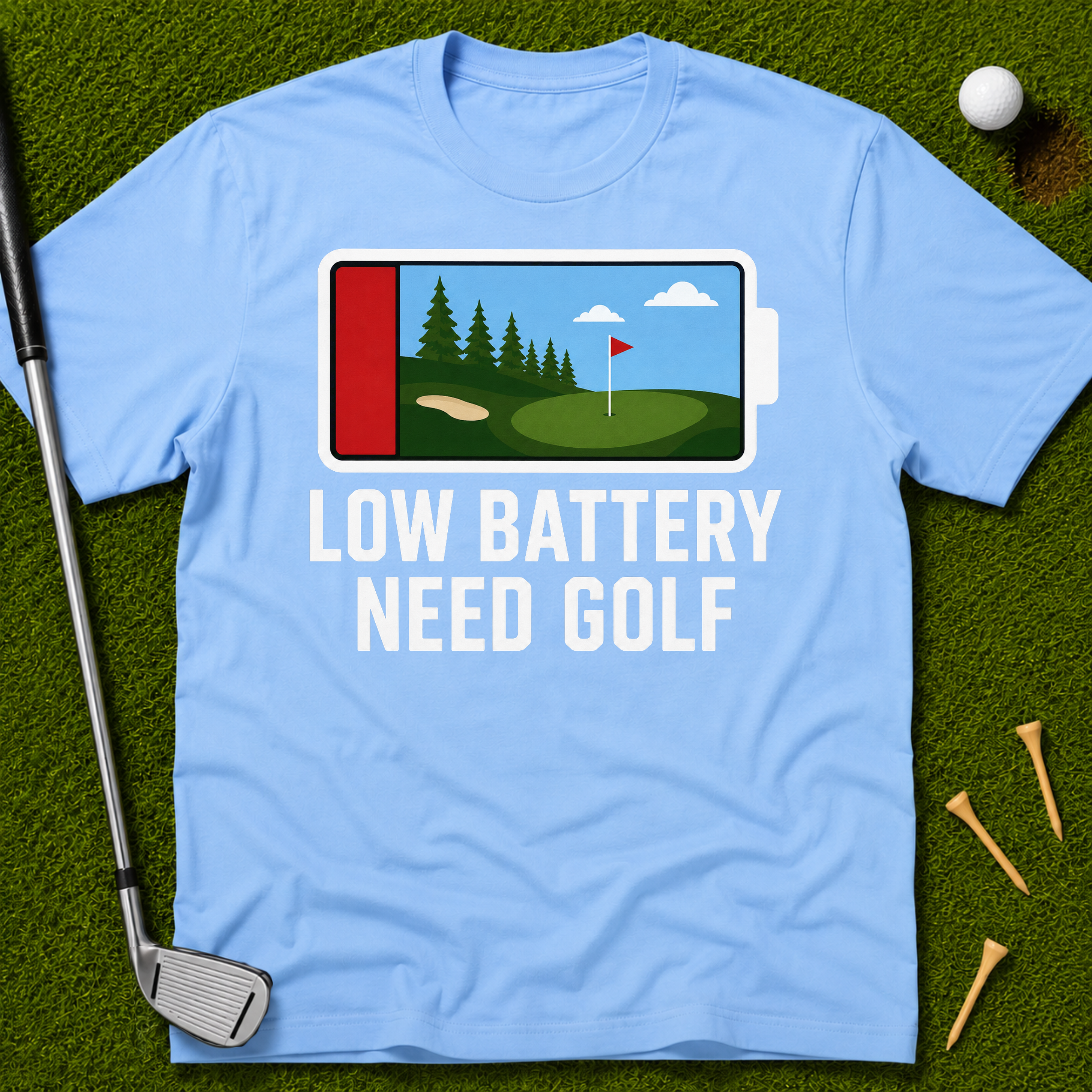 Low Battery Need Golf T-Shirt