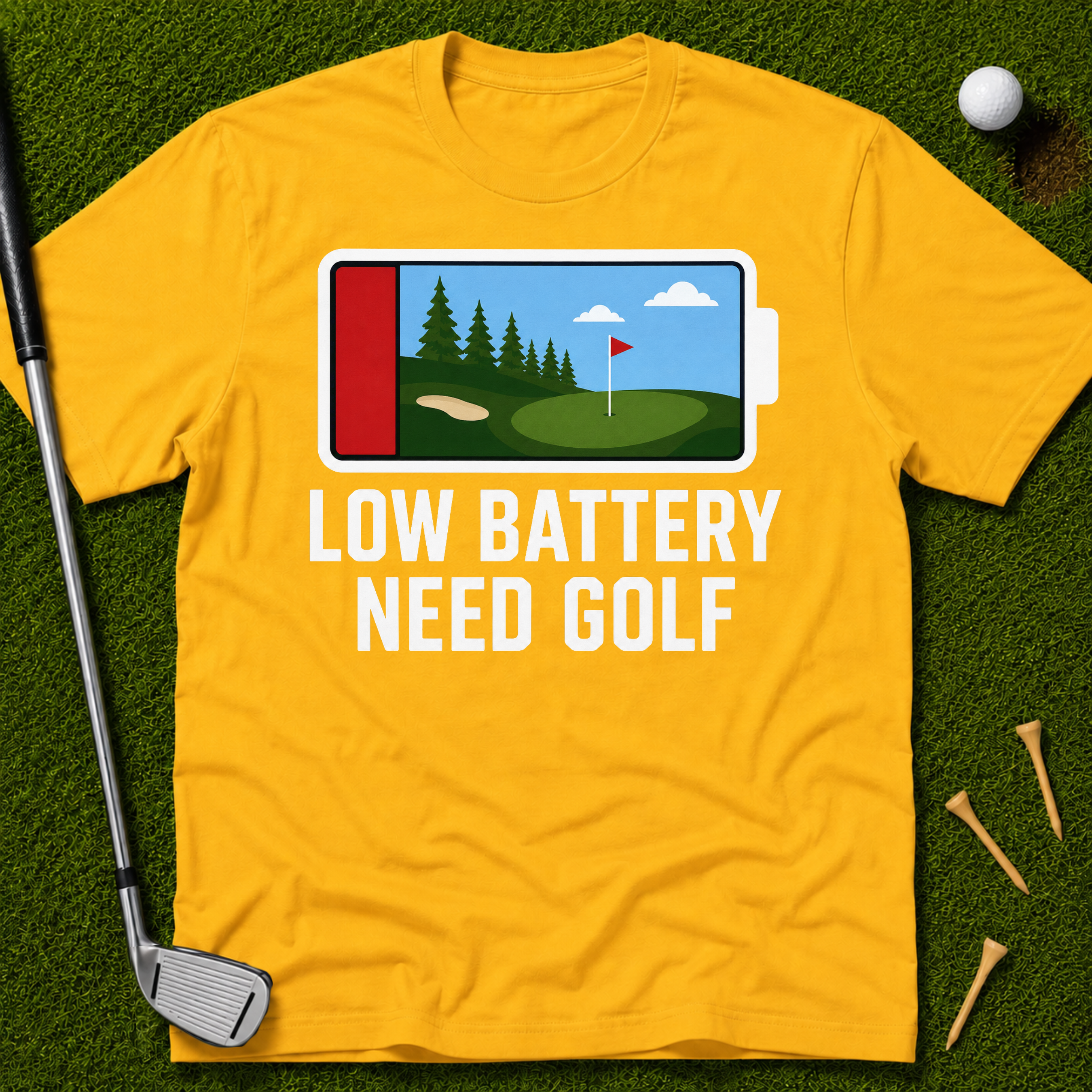 Low Battery Need Golf T-Shirt