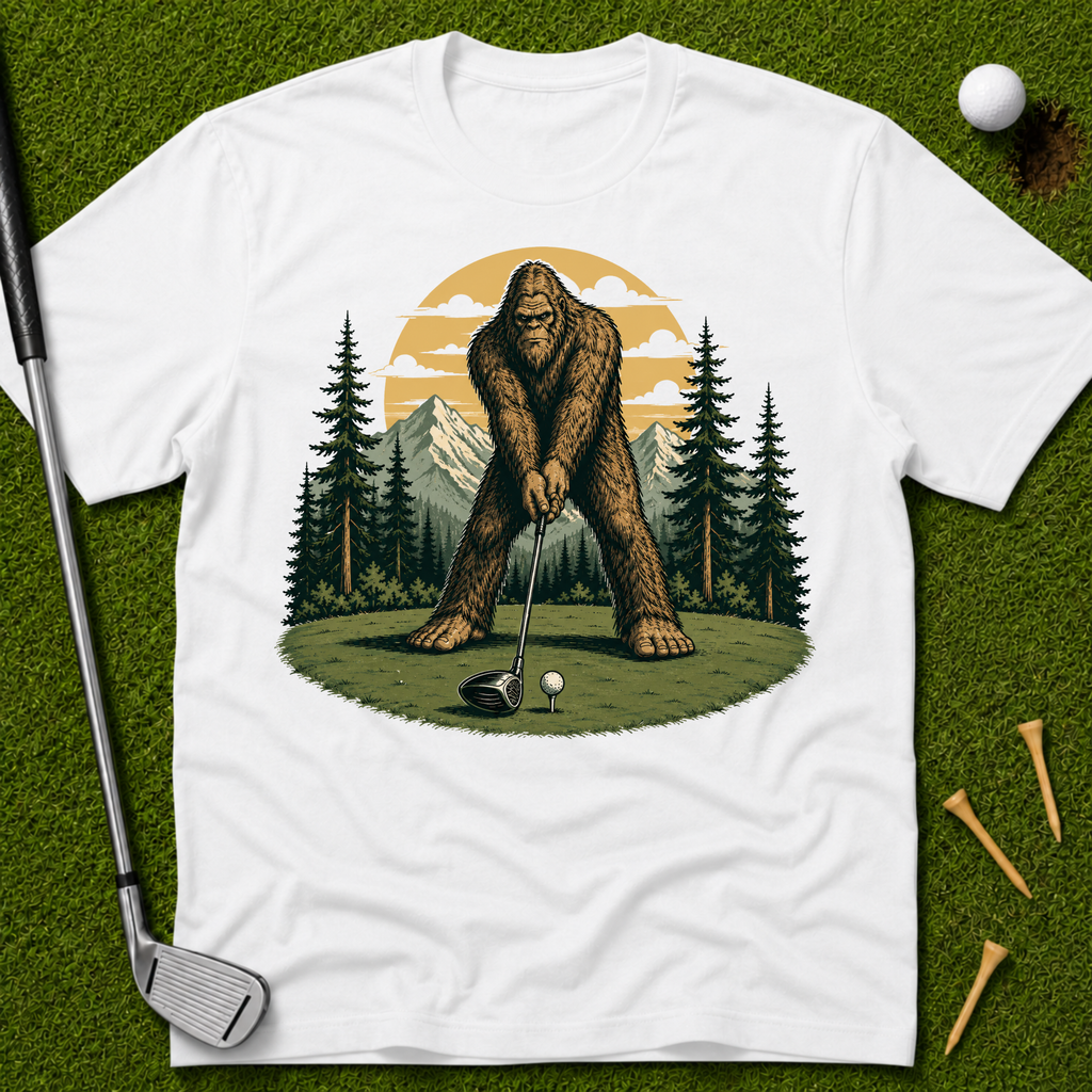 Bigfoot Teeing Off T-Shirt