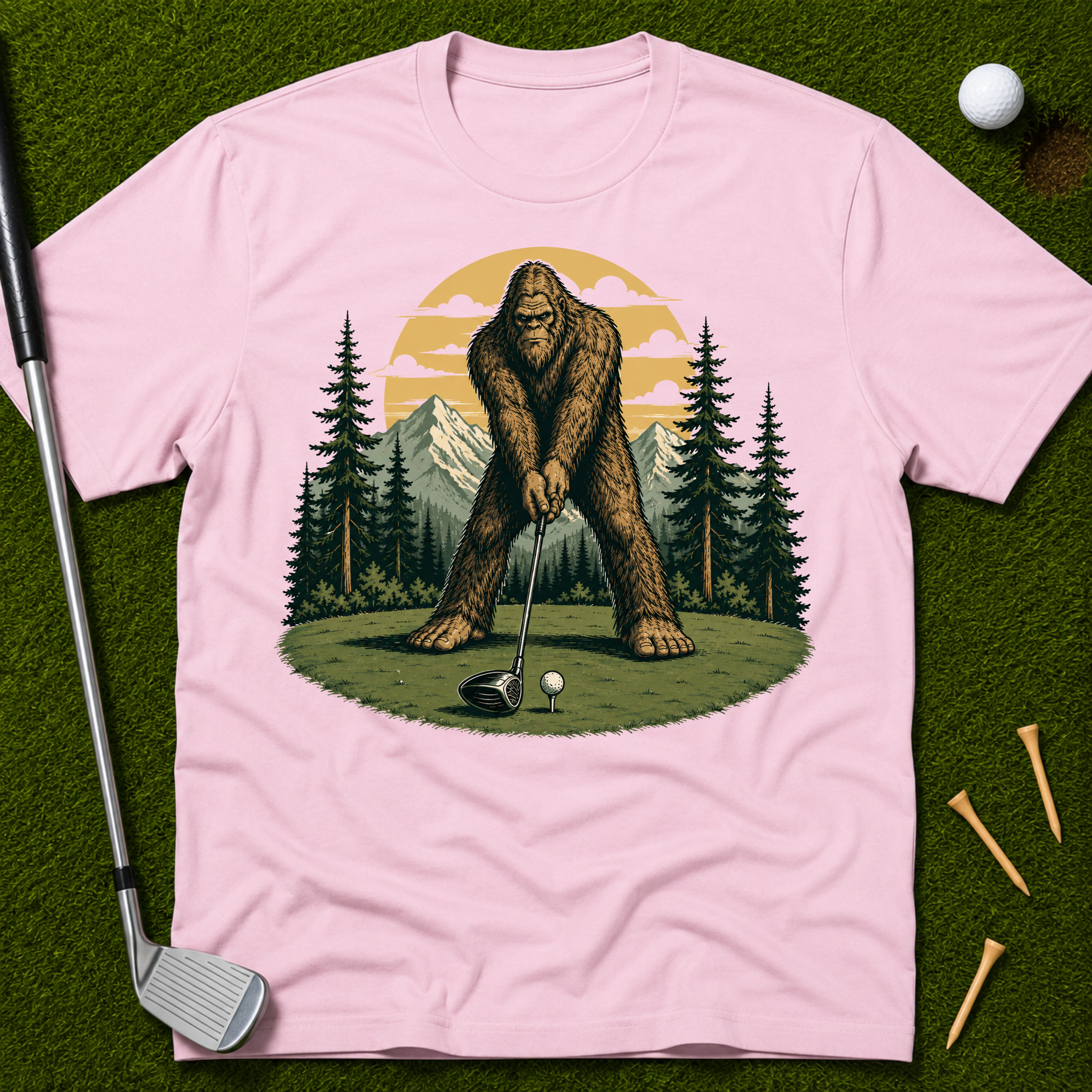 Bigfoot Teeing Off T-Shirt