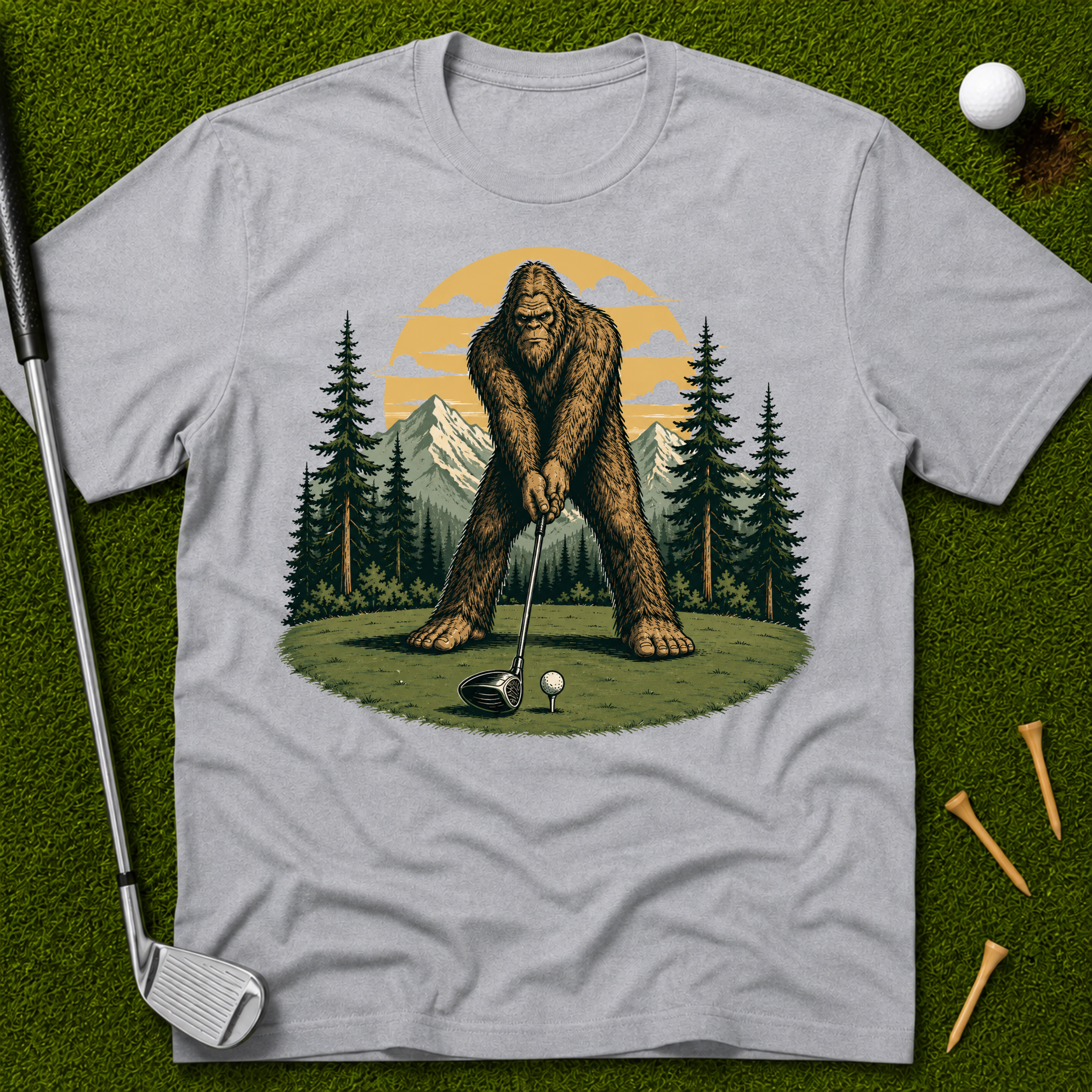 Bigfoot Teeing Off T-Shirt