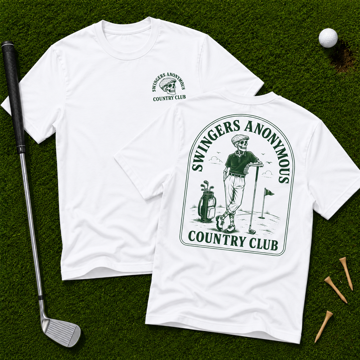 Swingers Anonymous Country Club Two Sided Tee