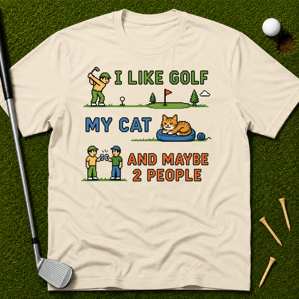 I Like Golf, My Cat And Maybe Two People T-Shirt