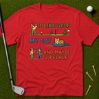 I Like Golf, My Cat And Maybe Two People T-Shirt