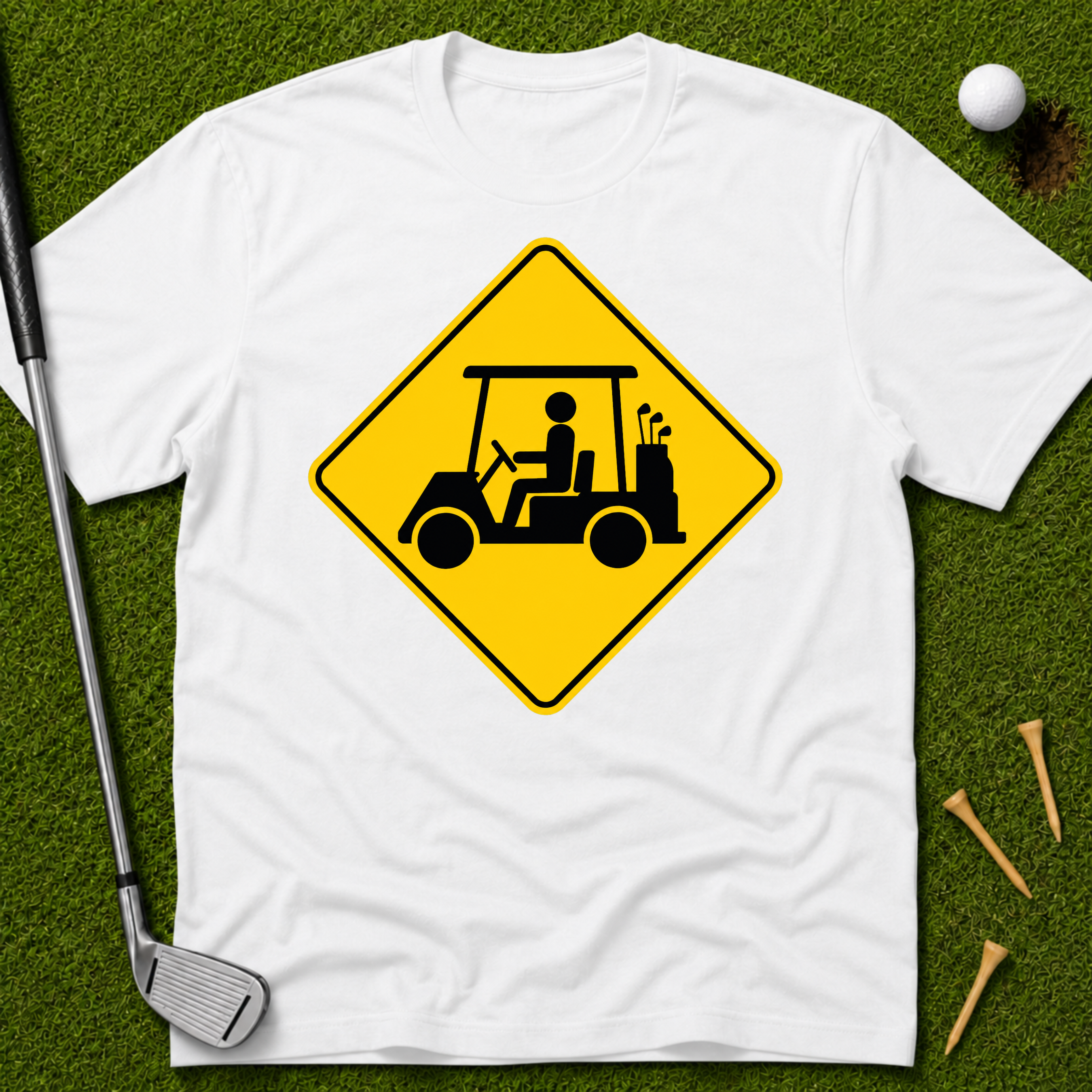 Caution Golf Cart Driver T-Shirt