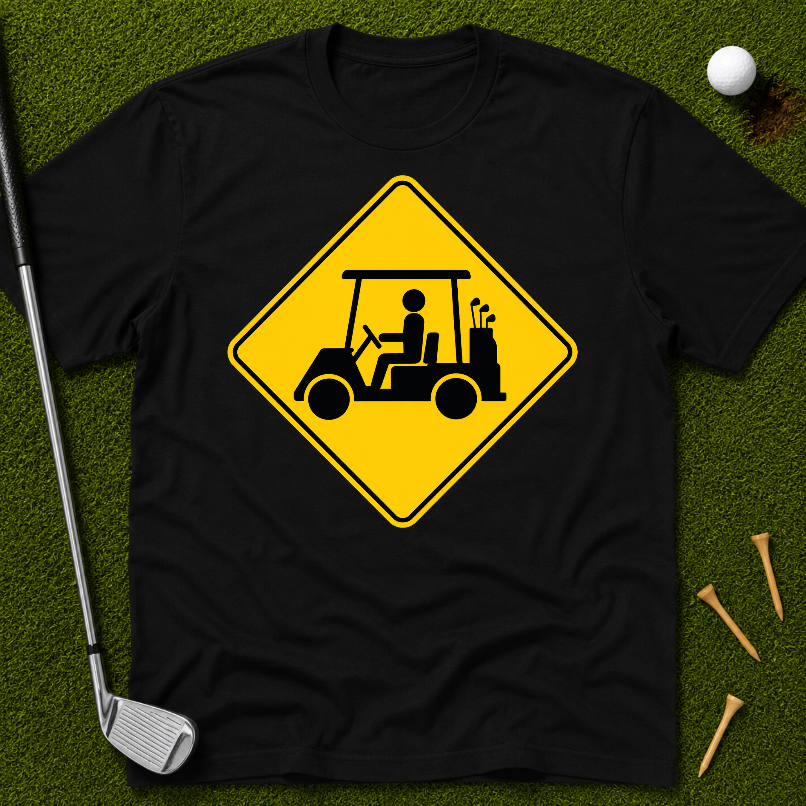 Caution Golf Cart Driver T-Shirt