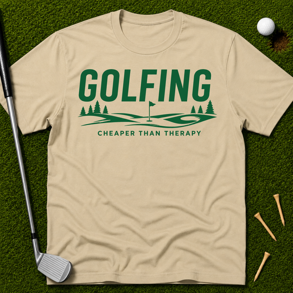Golfing: Cheaper Than Therapy T-Shirt