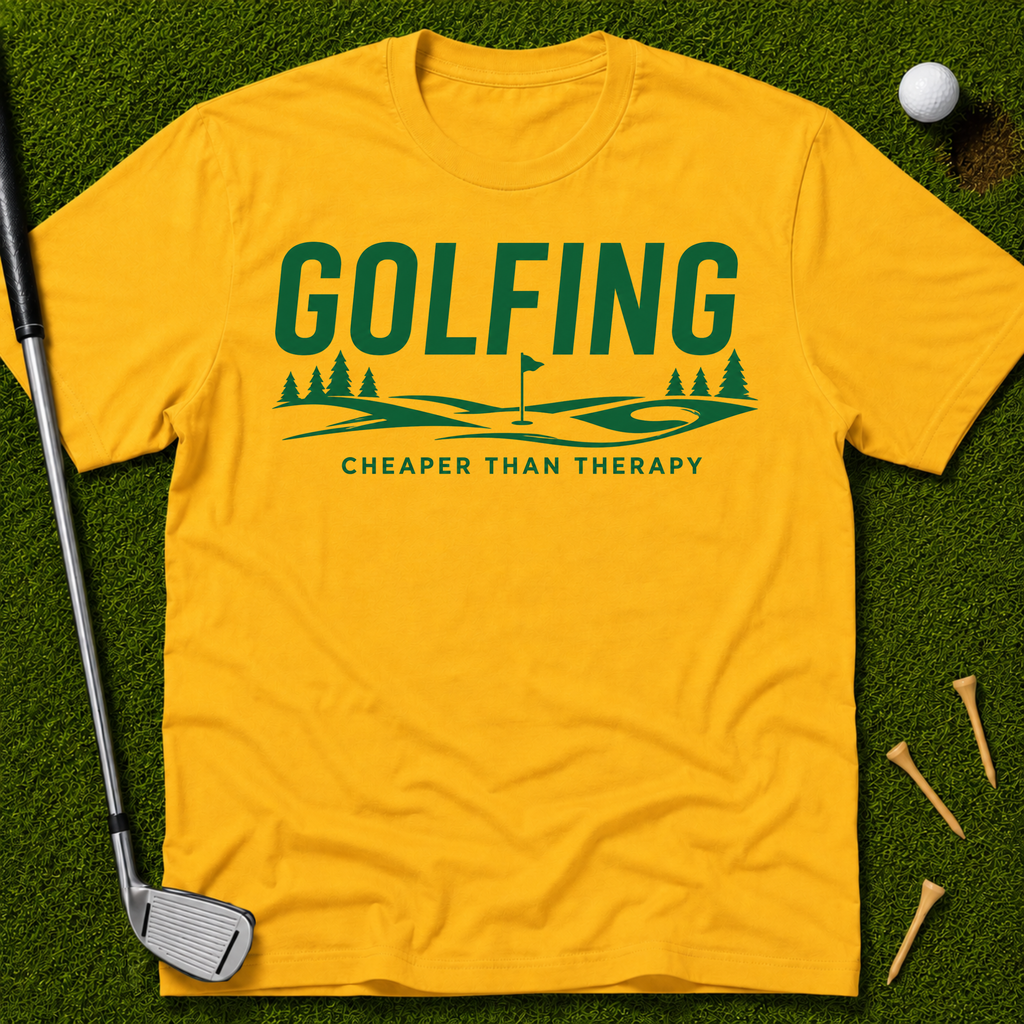 Golfing: Cheaper Than Therapy T-Shirt