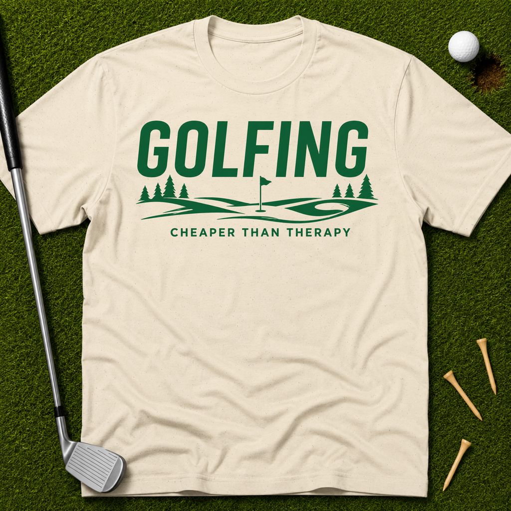 Golfing: Cheaper Than Therapy T-Shirt